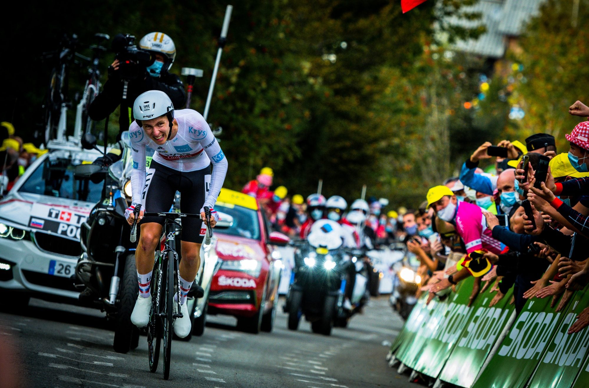 Pogačar raced into yellow on the Belles Filles.