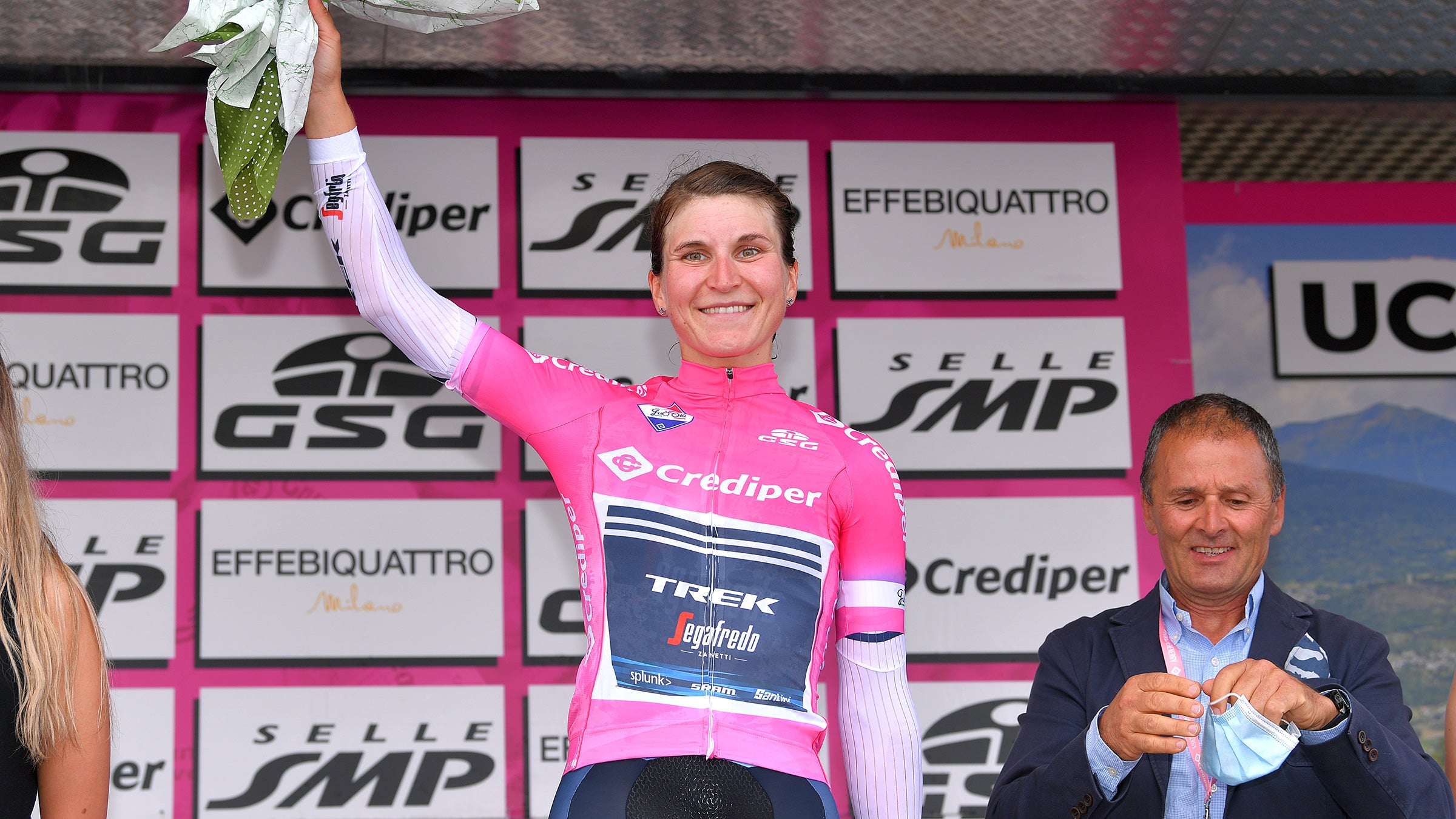 Elisa Longo Borghini will wear the leader's jersey after the team time trial on stage 1 of the 2020 Giro Rosa