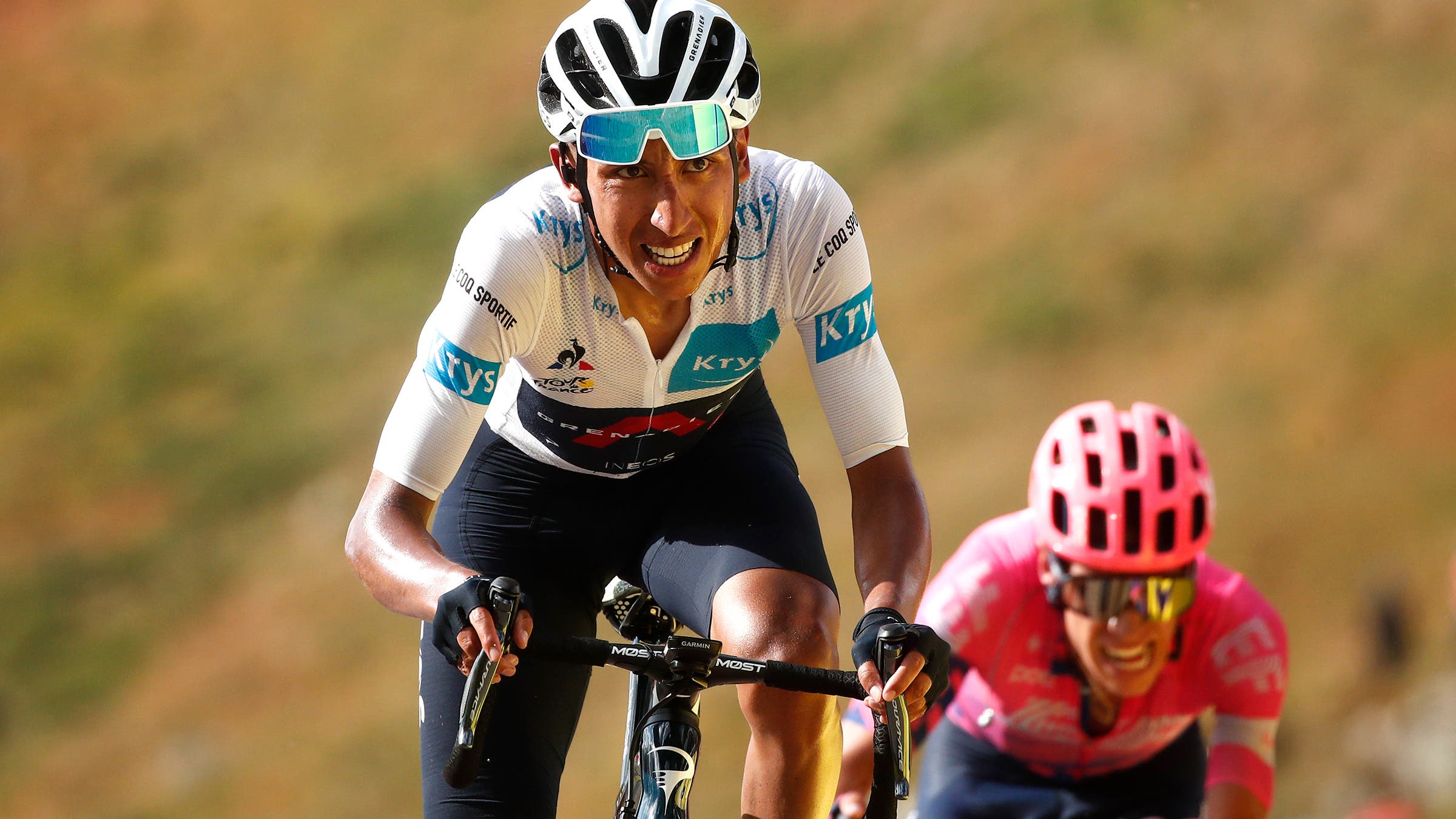 Egan Bernal was tested on the steep slopes of the Puy Mary on stage 13 of the 2020 Tour de France
