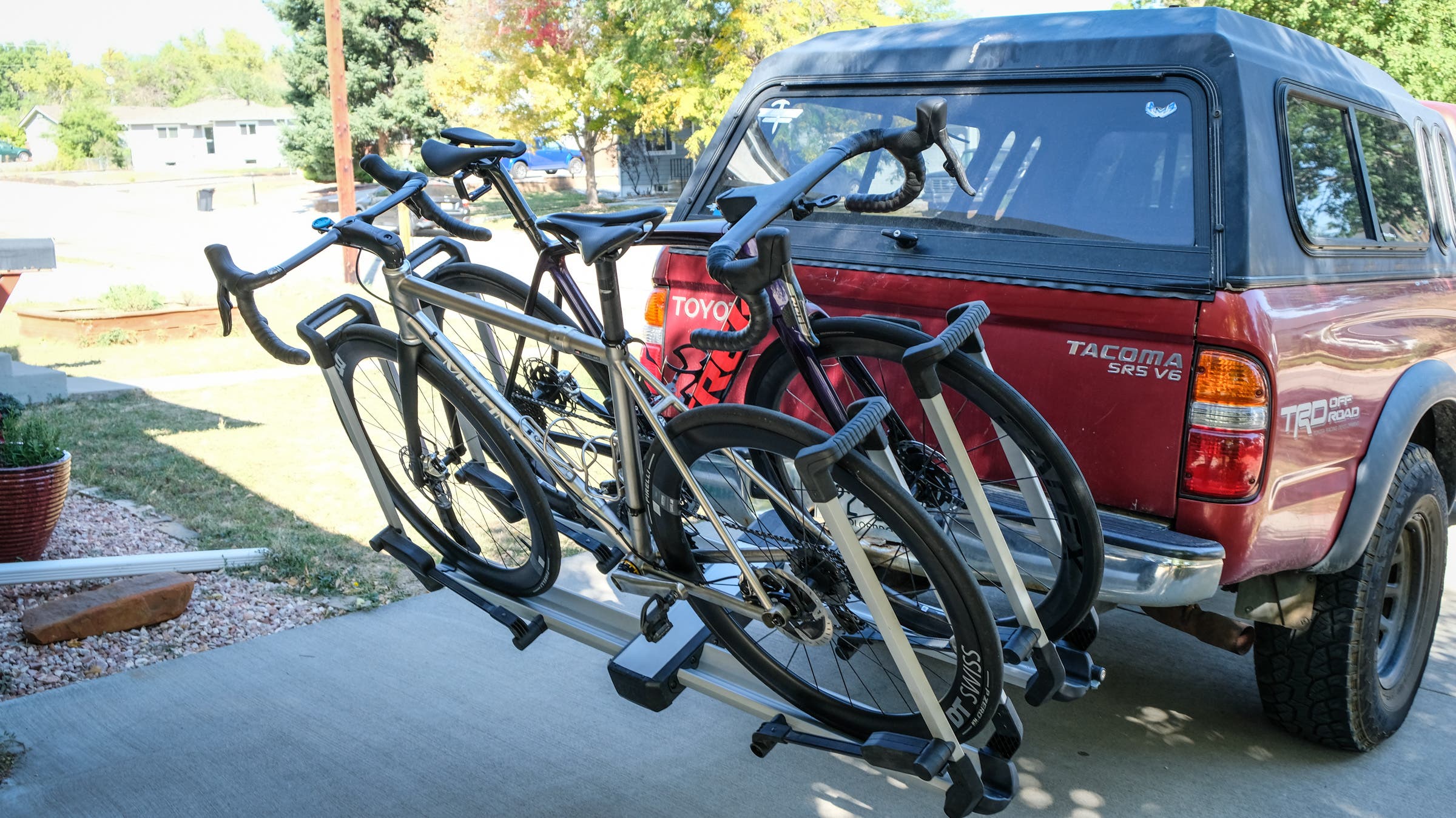 downward tilt with bikes
