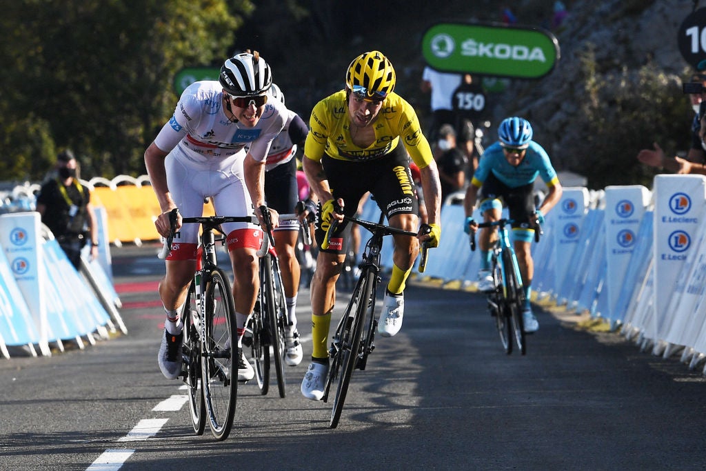 Pogačar and Roglič battled throughout the 2020 Tour. Photo: Tim de Waele/Getty Images)