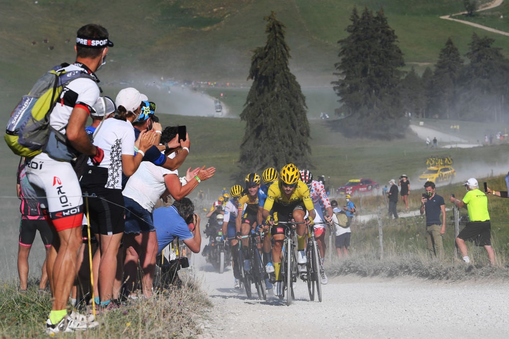 The Tour de France has seen stages over the dirt of Plateau de Gliéres and taken stage finishes to gravel climbs.