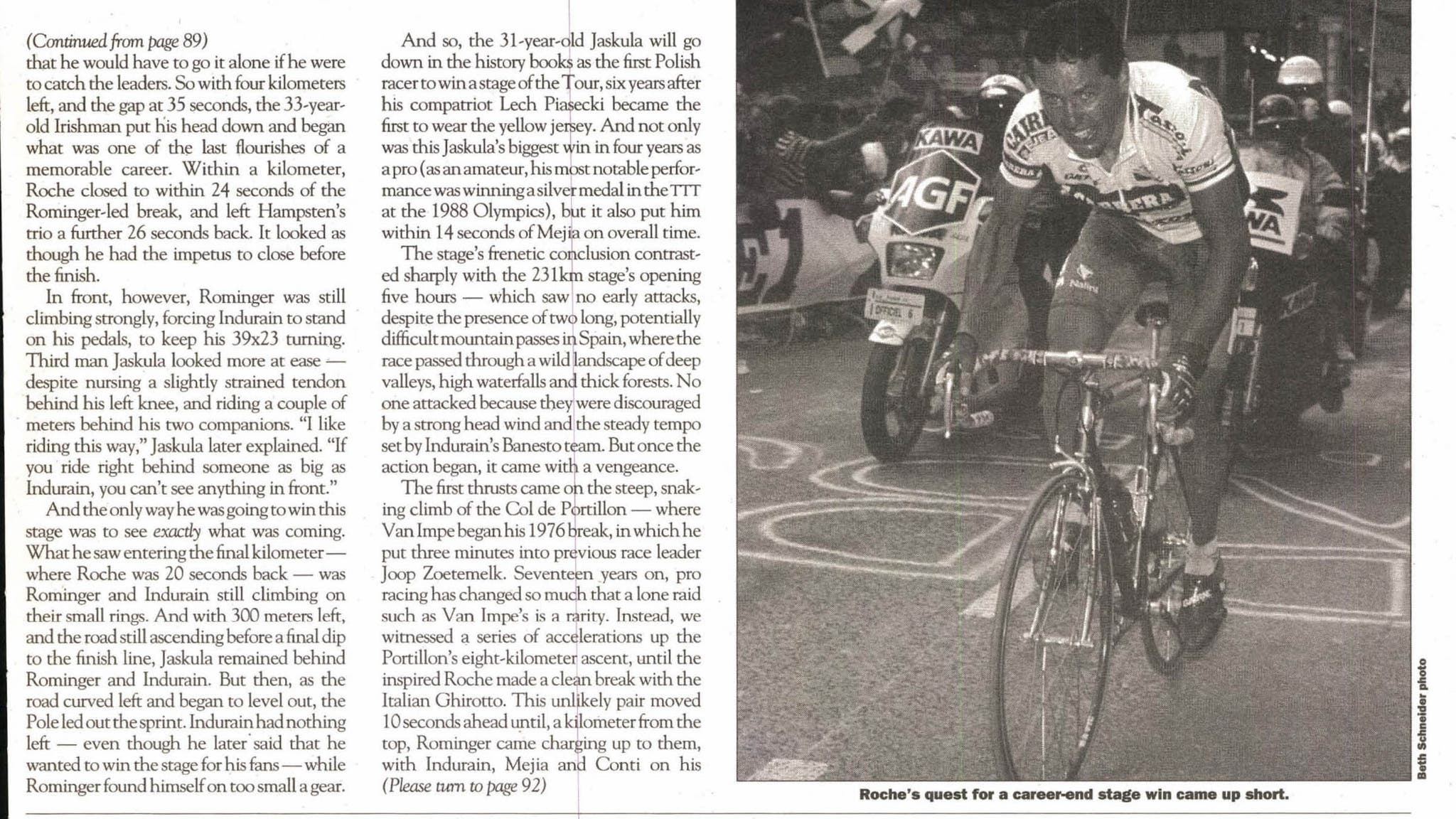 Shot of the interior of VeloNews issue from 1993