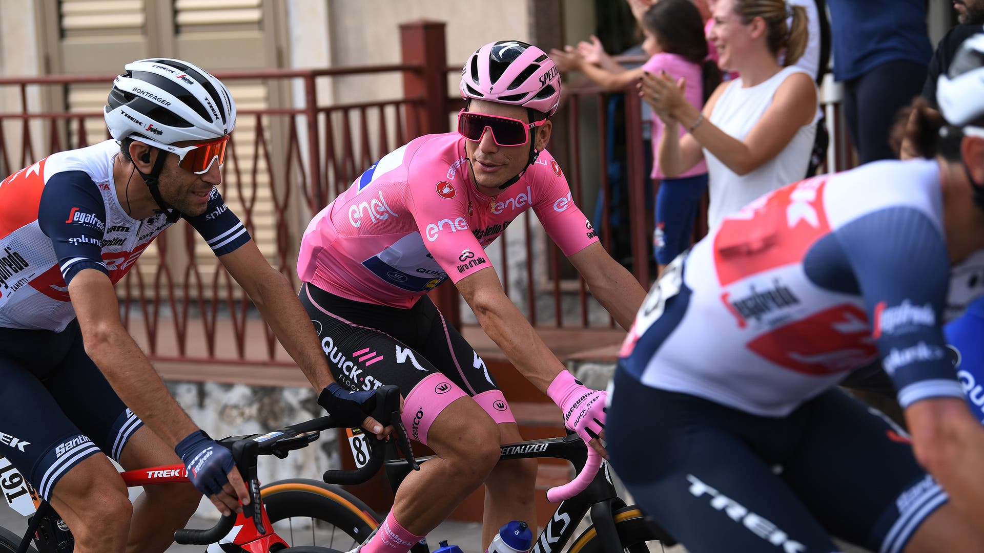 Vincenzo Nibali and João Almeida at the 2020 Giro d'Italia