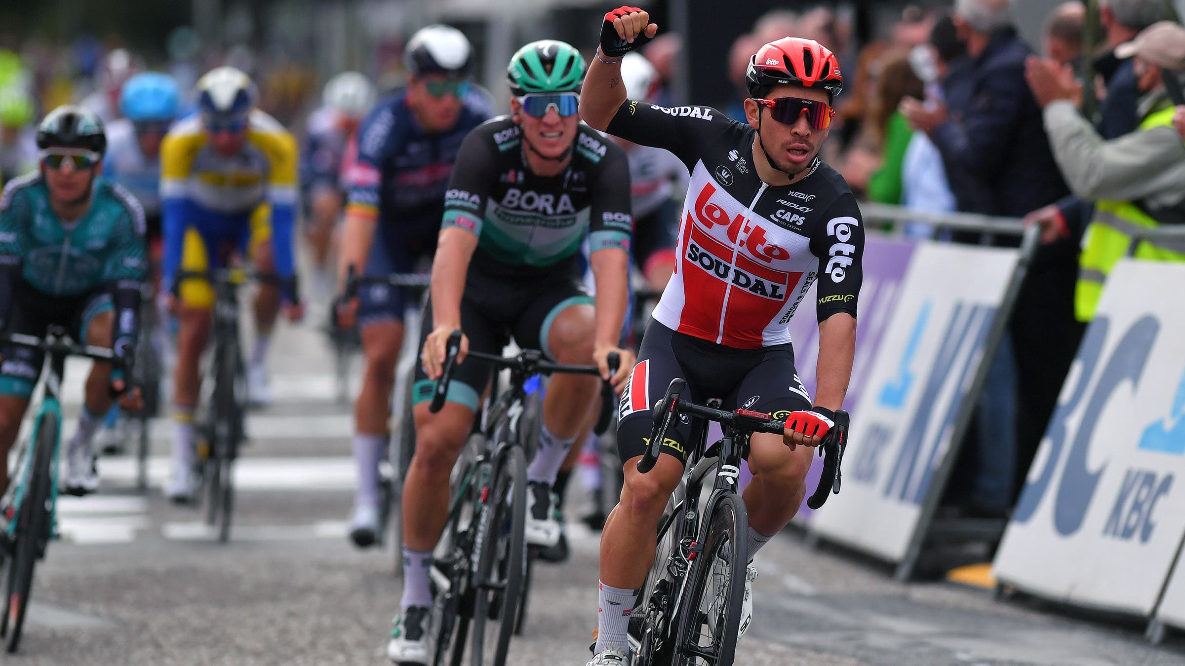 Caleb Ewen sprinted to victory at the 2020 Scheldeprijs.