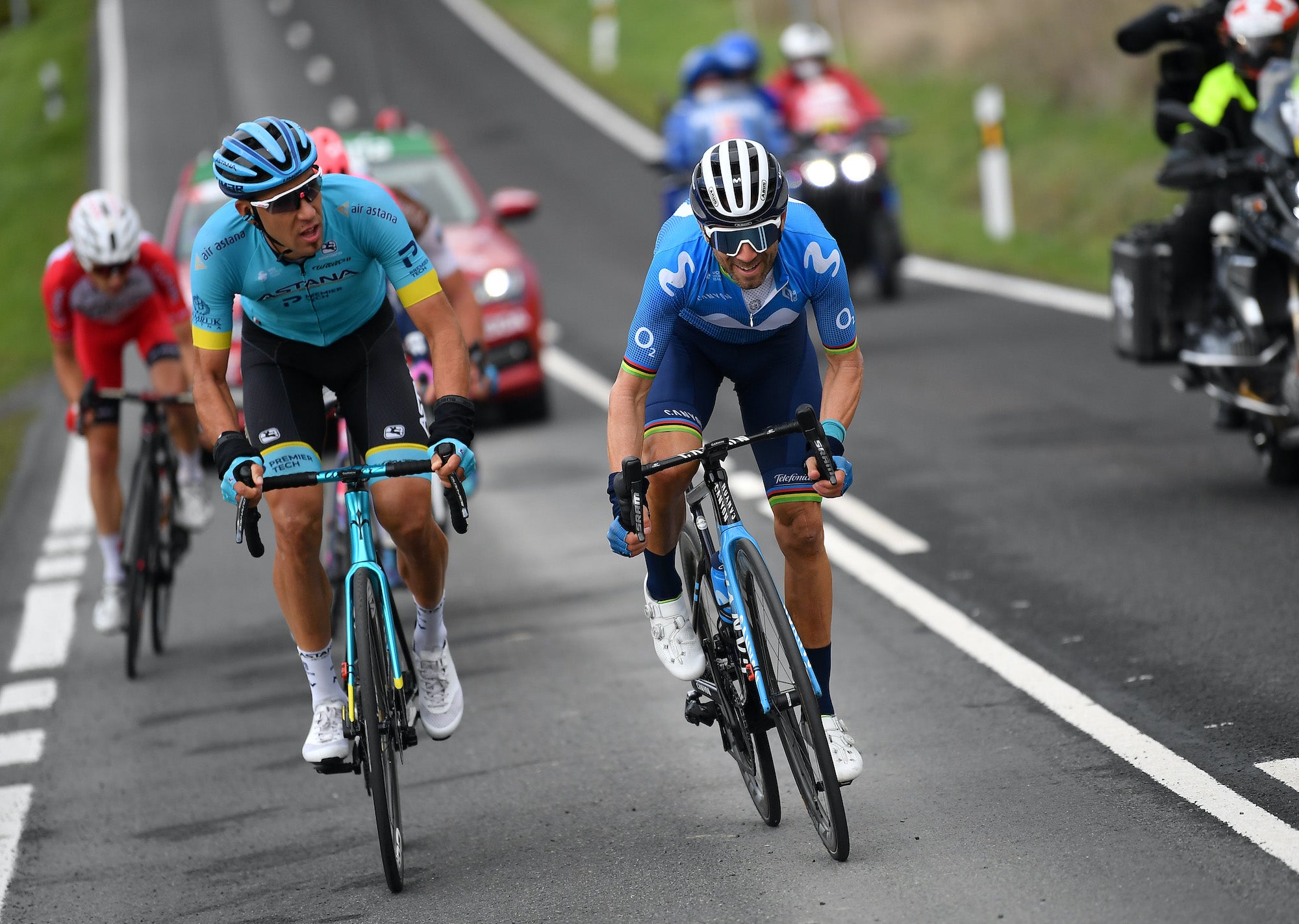 Movistar Team at the 2020 Vuelta a España.