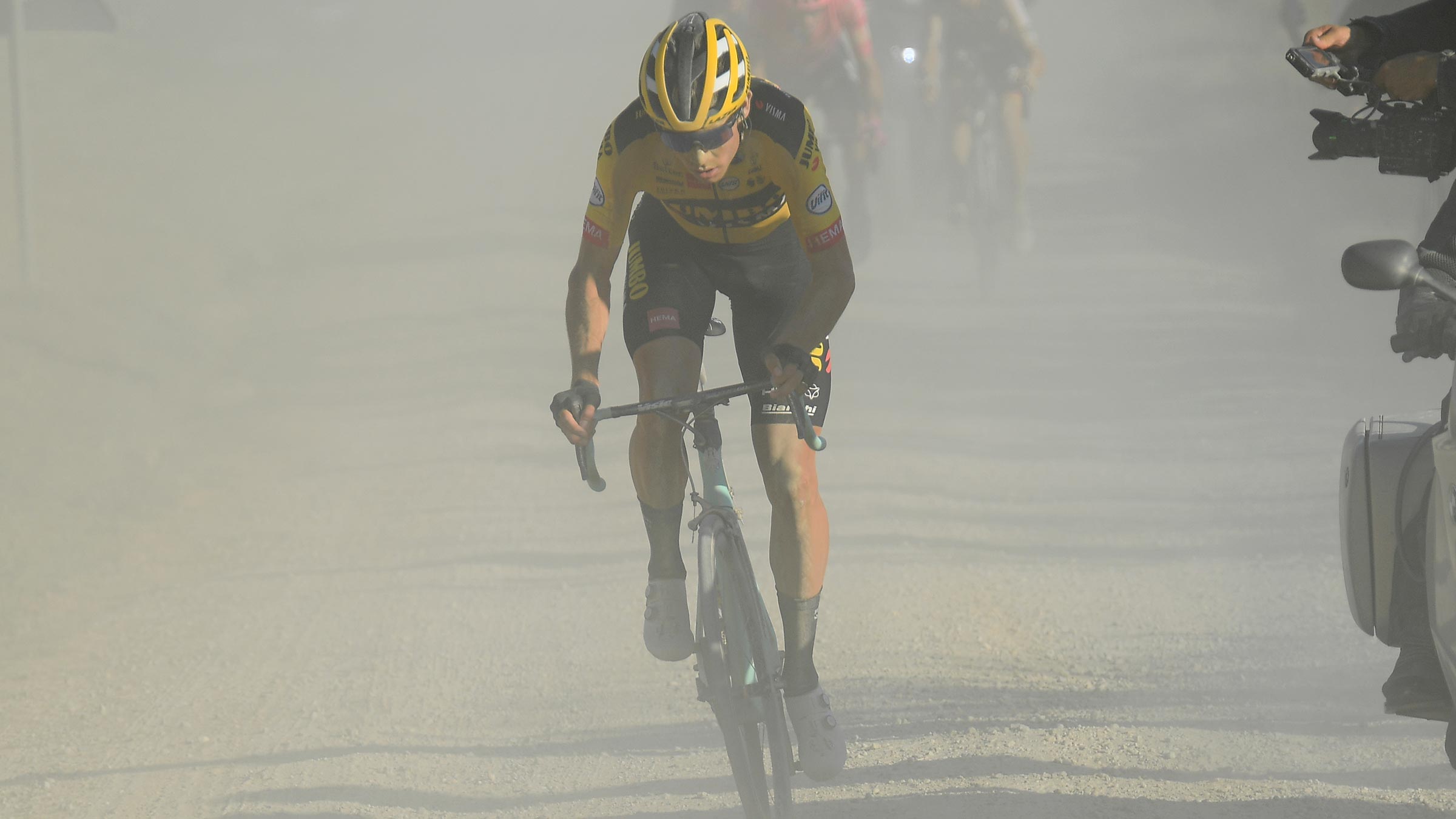 Wout van Aert at the 2020 Strade Bianche