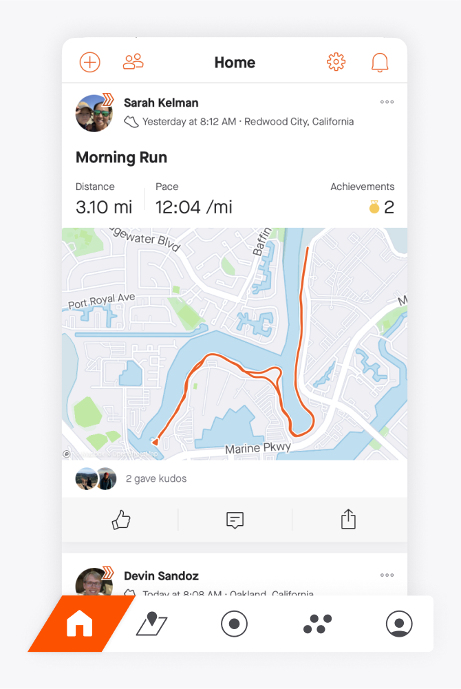 Starva's updated Home screen