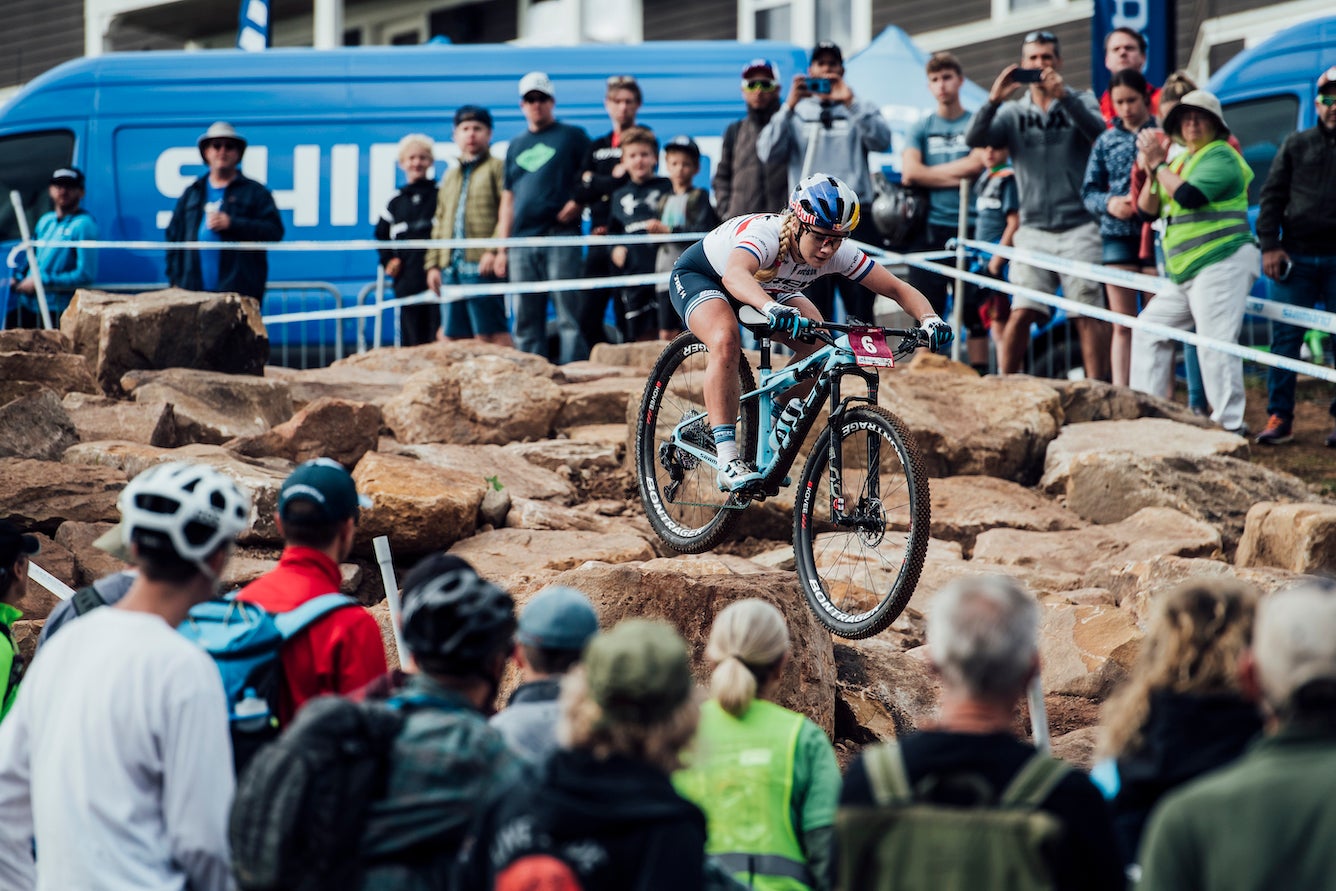 Richards won the UCI XCO U23 World Cup in Snowshoe, WV on September 8, 2019. Photo: Bartek Wolinski/Red Bull Content Pool 