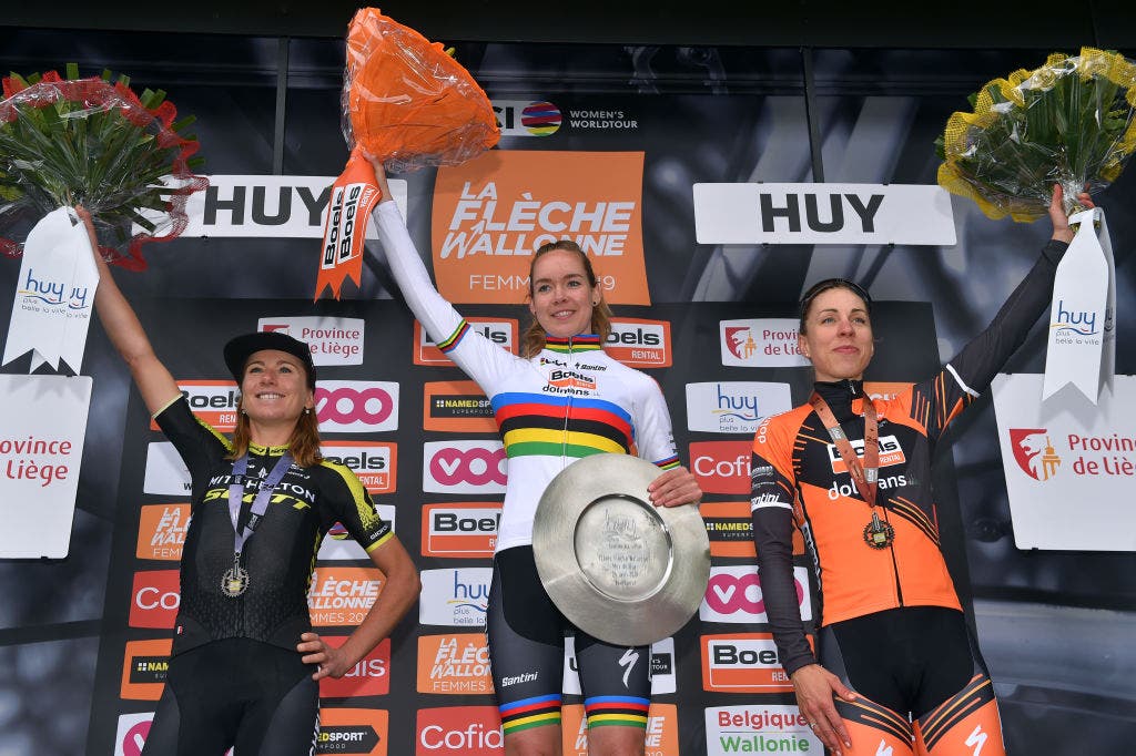 Annemiek van Vleuten on the 2019 Fleche Wallonne podium