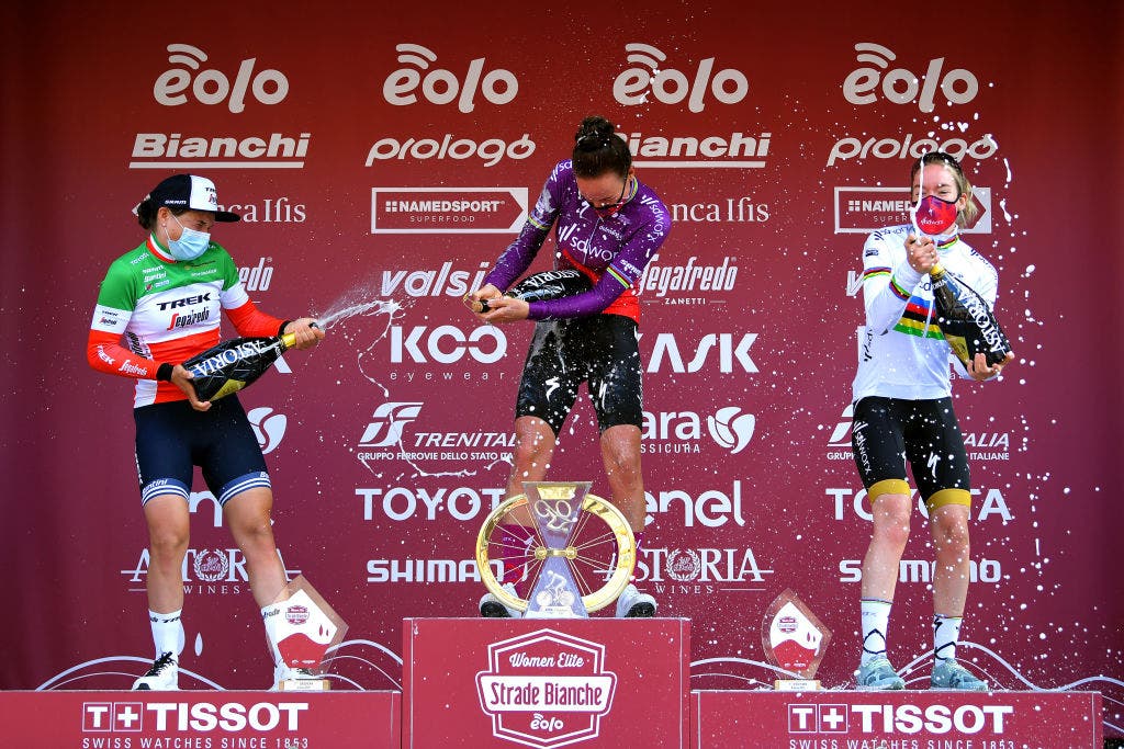 Chantal van den Broek-Blaak forced Elisa Longo Borghini into doing the work at Strade Bianche