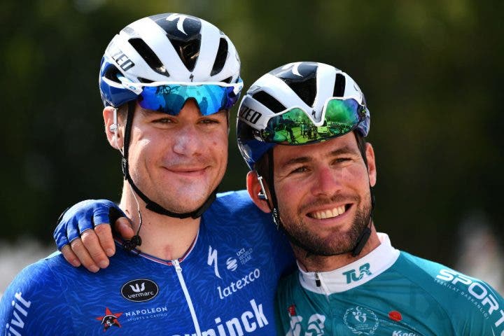 Fabio Jakobsen and Mark Cavendish together at the Tour of Turkey