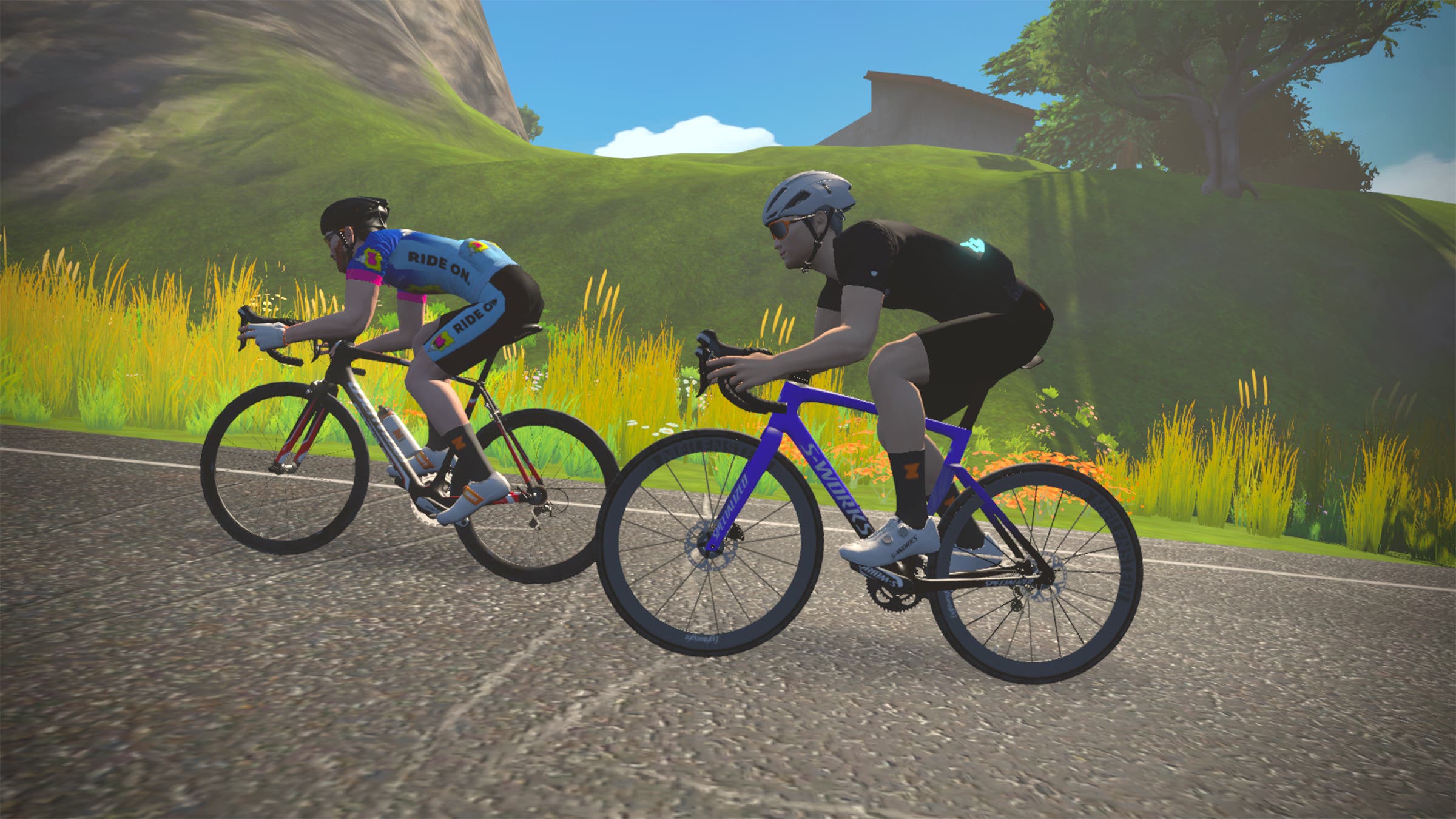 Zwift allows you to hide the heads-up display.