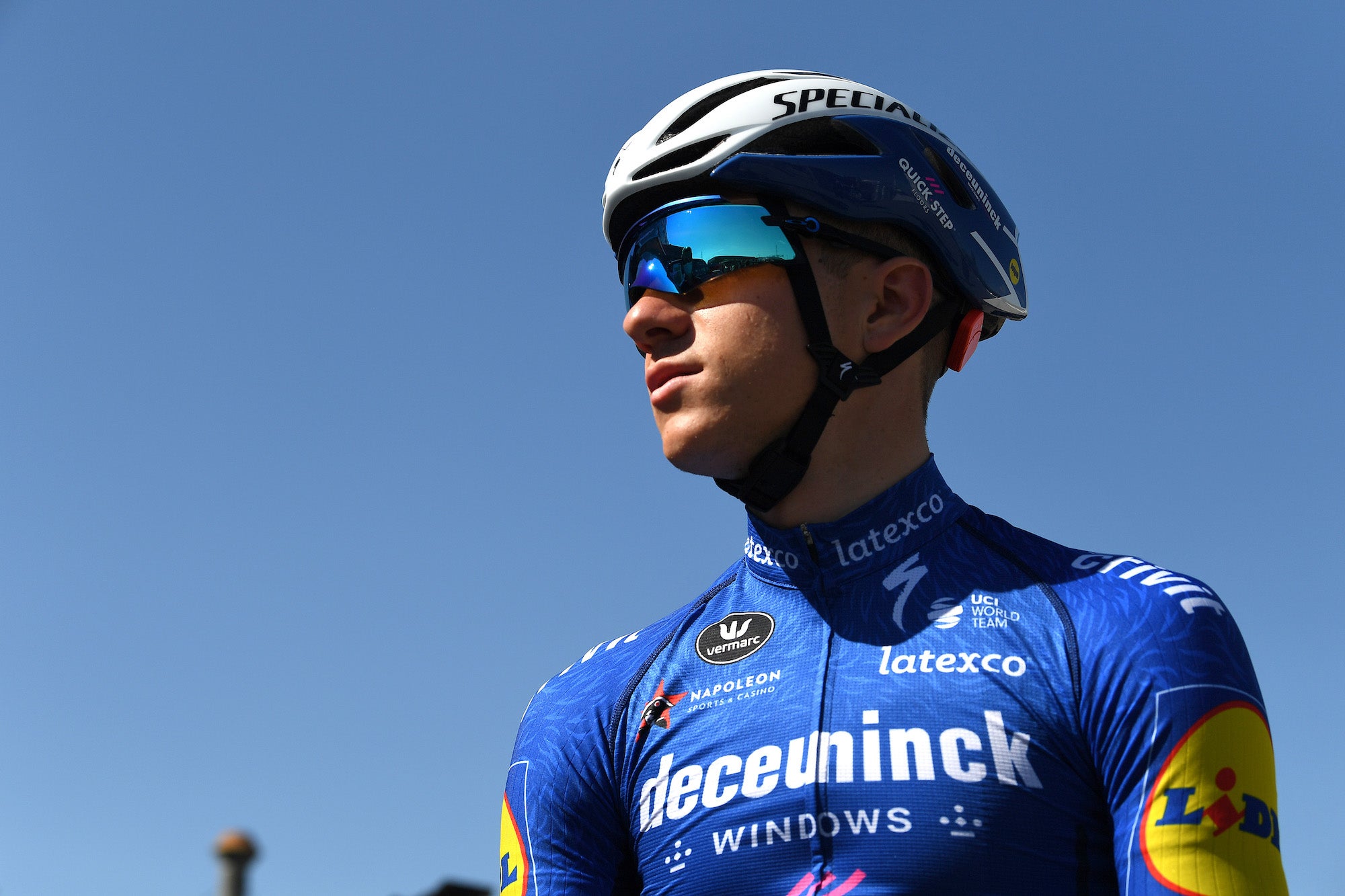 Remco Evenepoel, shown here during the Giro d'Italia, will race the Belgian Waffle Ride this month.