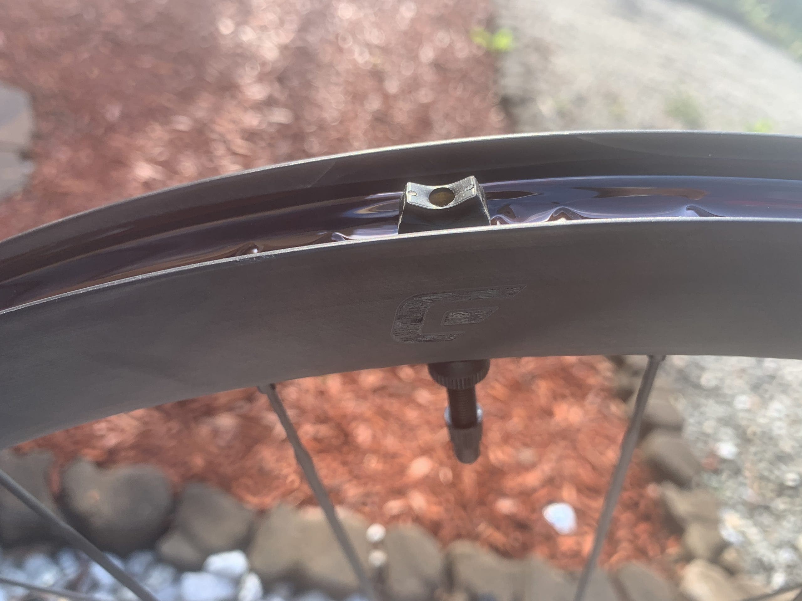 The Cadex 36 WheelSystem disc wheels come with a rimstrip and valve already installed.