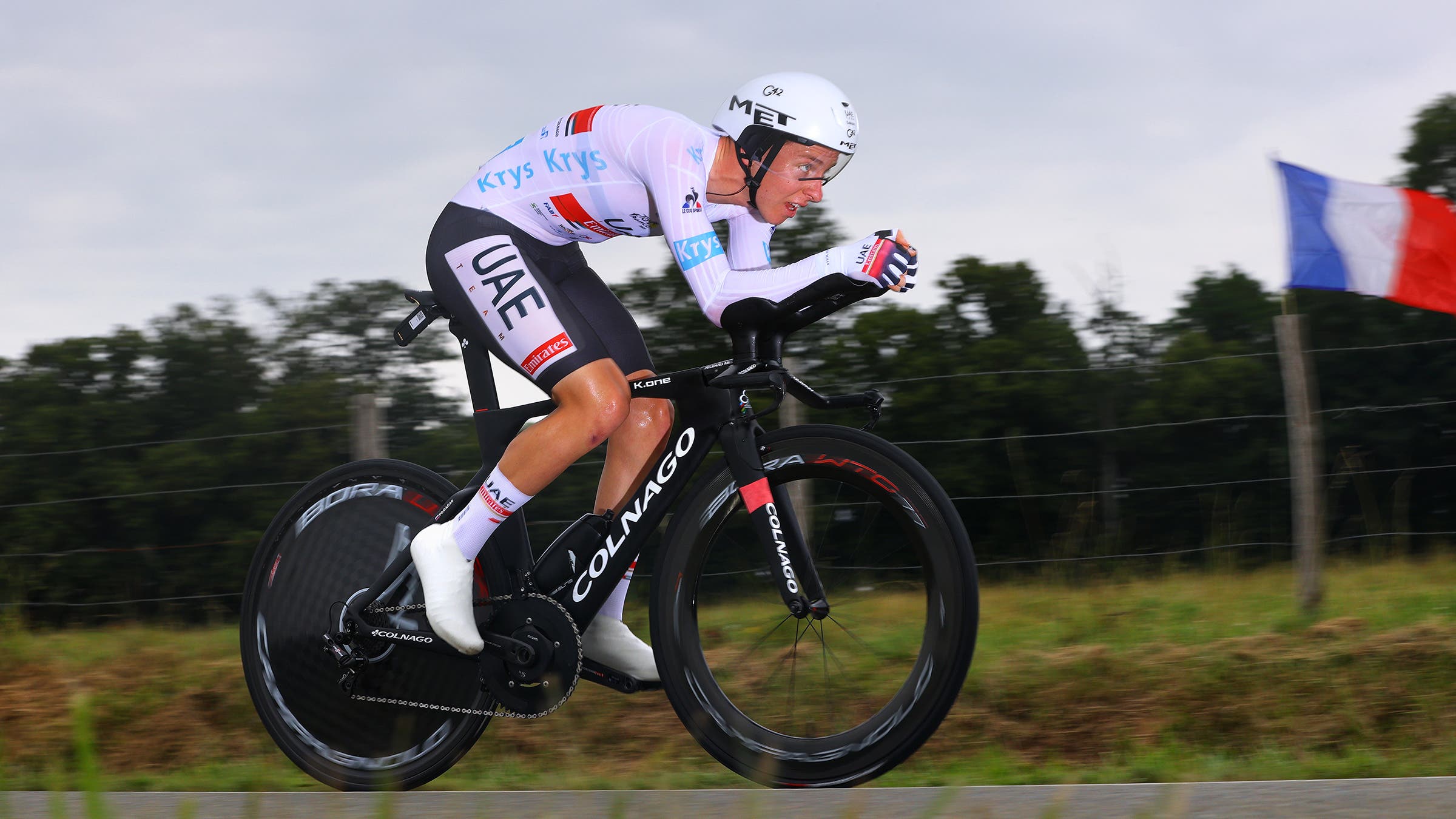 Tadej Pogacar won the stage 5 time trial a the 2021 Tour de France.