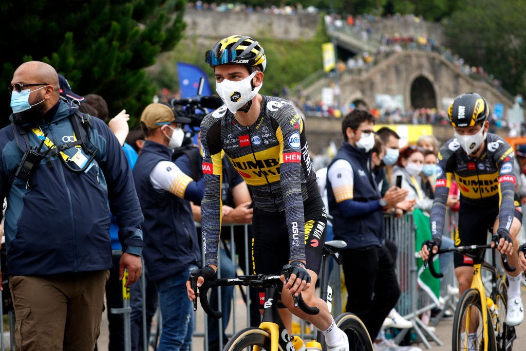 Sepp Kuss riding the Tour de France