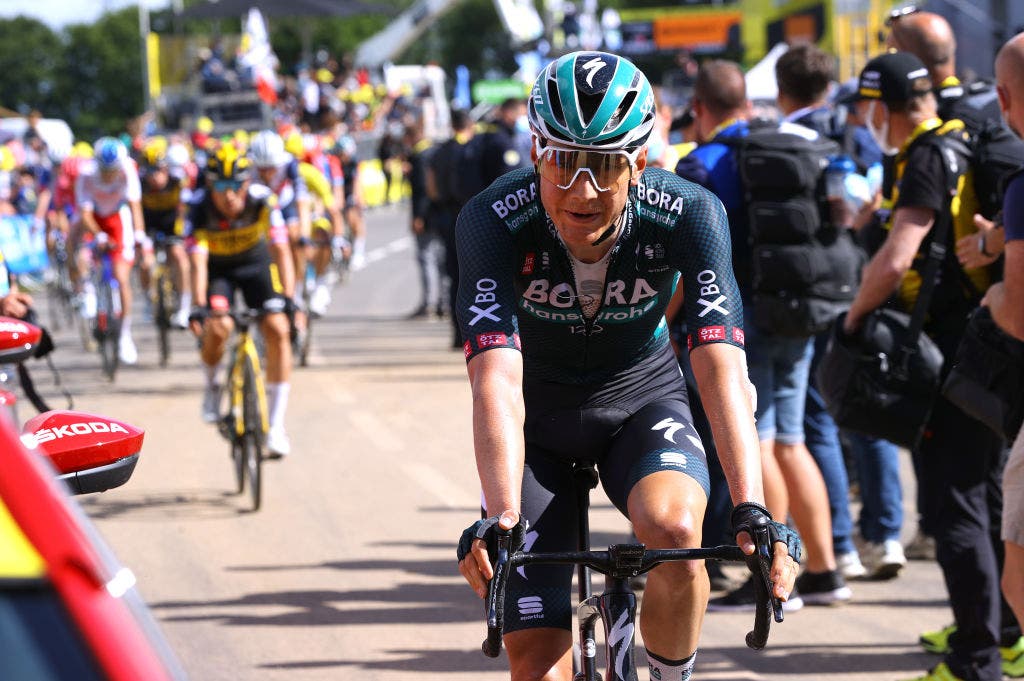 Wilco Kelderman finishes the Tour de France stage 2