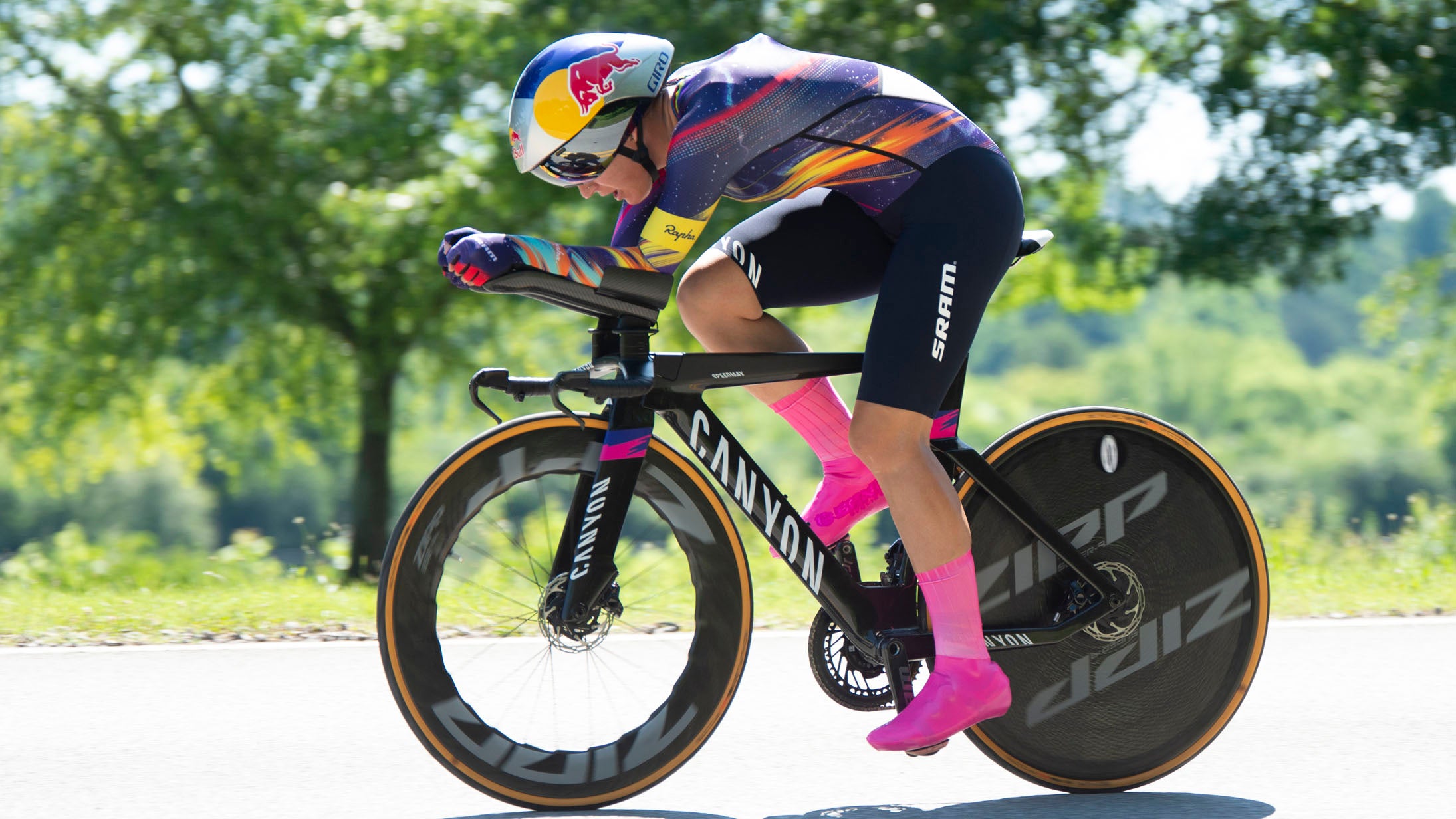 Chloé Dygert at the 2021 national time trial championships.