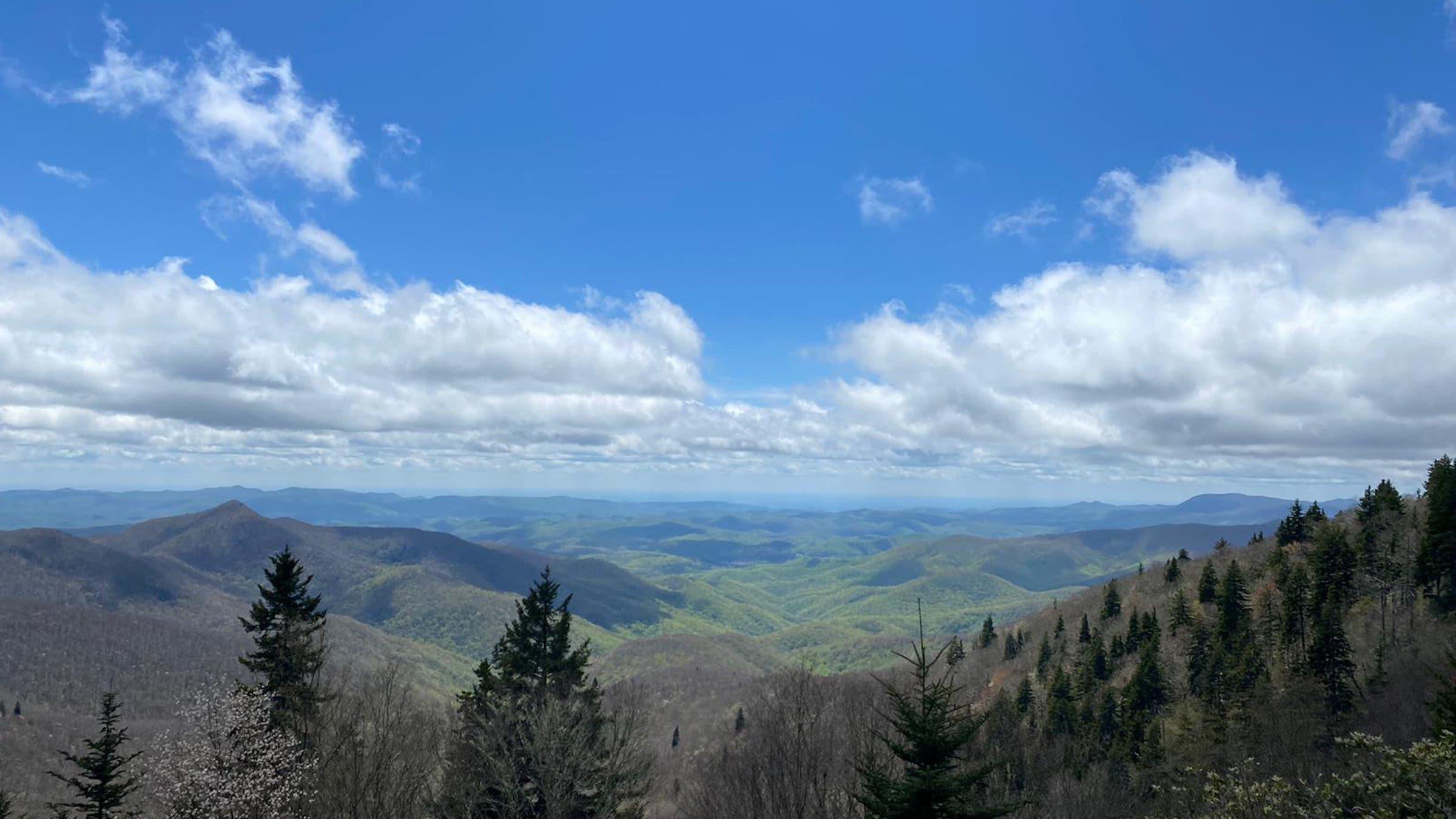 One never tires of the views from the tops of climbs in and around Asheville, NC.