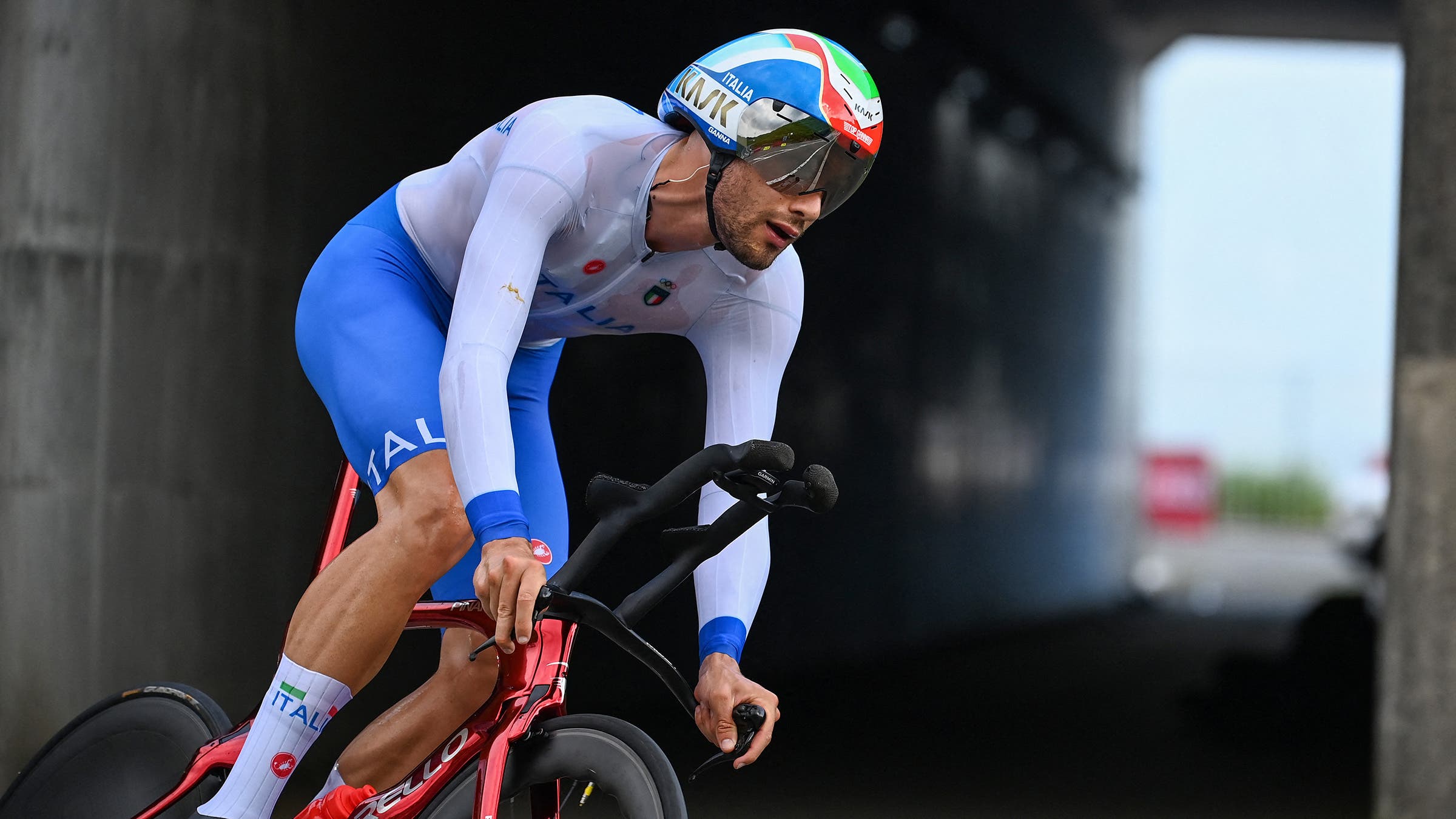 Filippo Ganna was less than two seconds away from the podium in the Tokyo Olympic time trial.