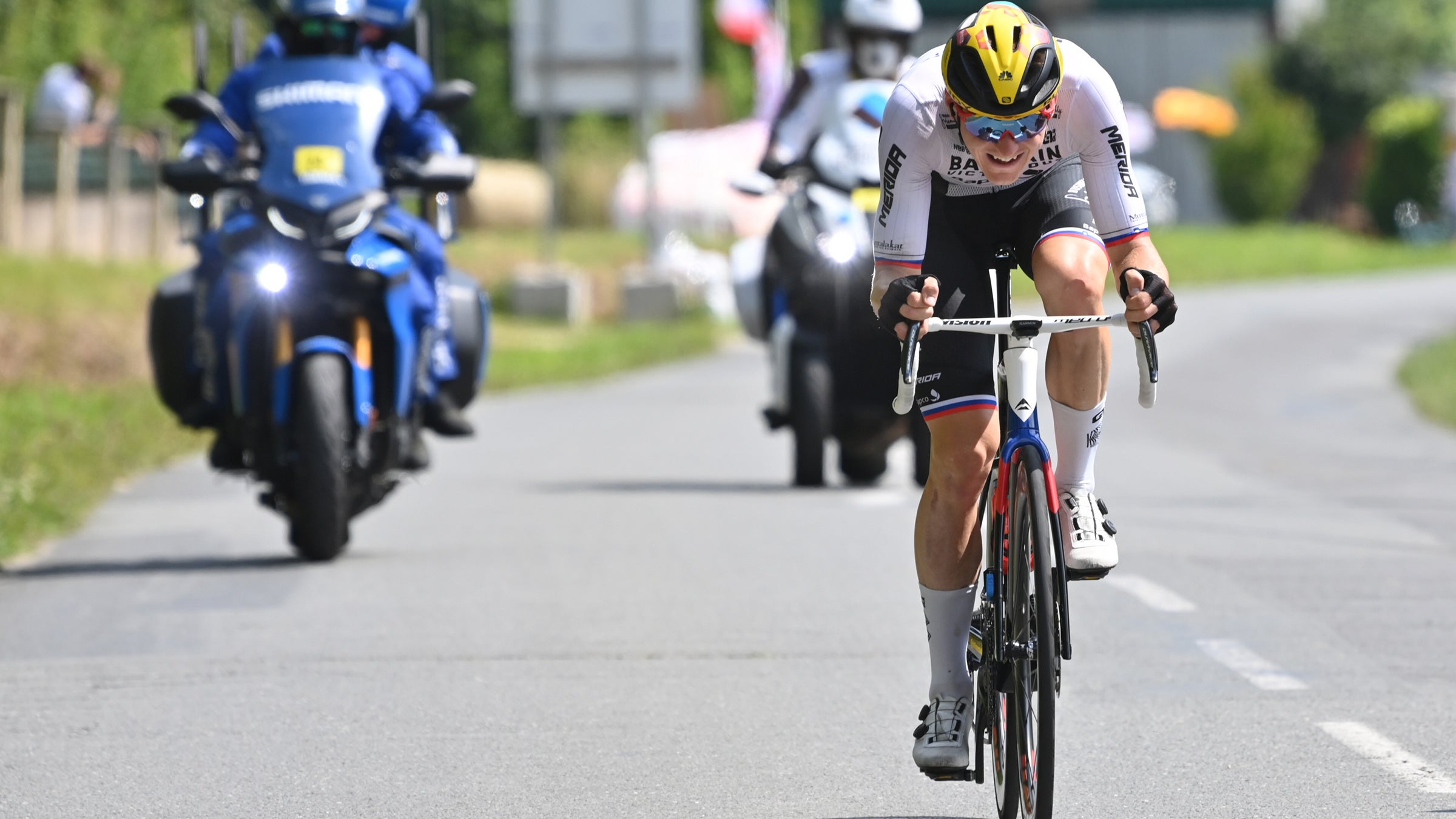 Matej Mohorič soloed to the win on stage 19 of the 2021 Tour de France.