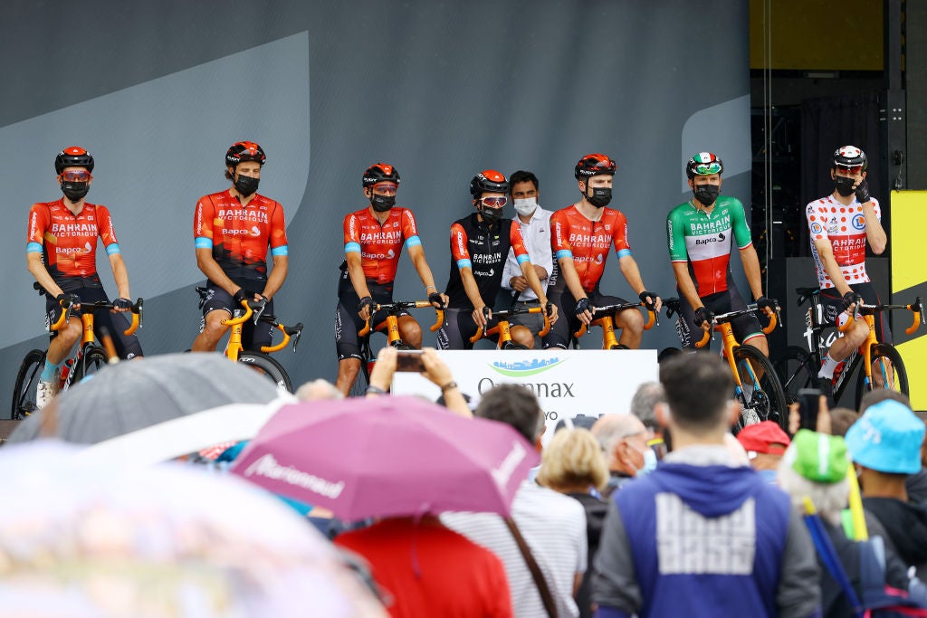 Team Bahrain-Victorious at the Tour de France