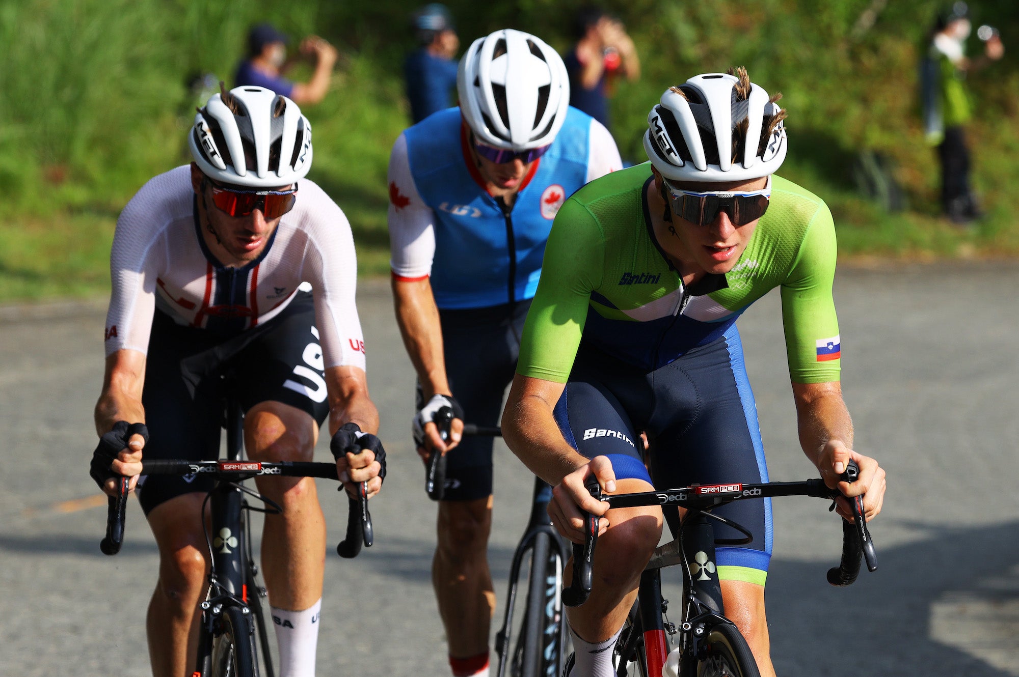 Woods, McNulty and Pogačar started the attacking