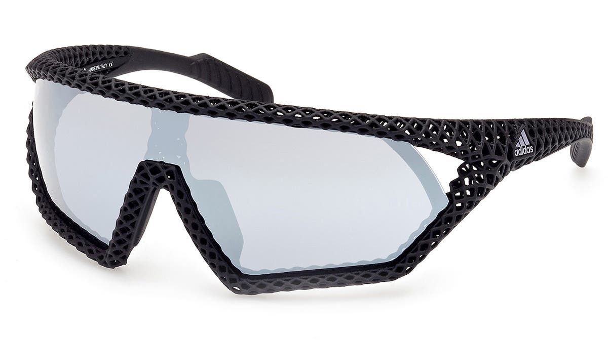 The Adidas 3D CMPT sunglasses are 3D-printed nylon, with a rubber-like coating for comfort.