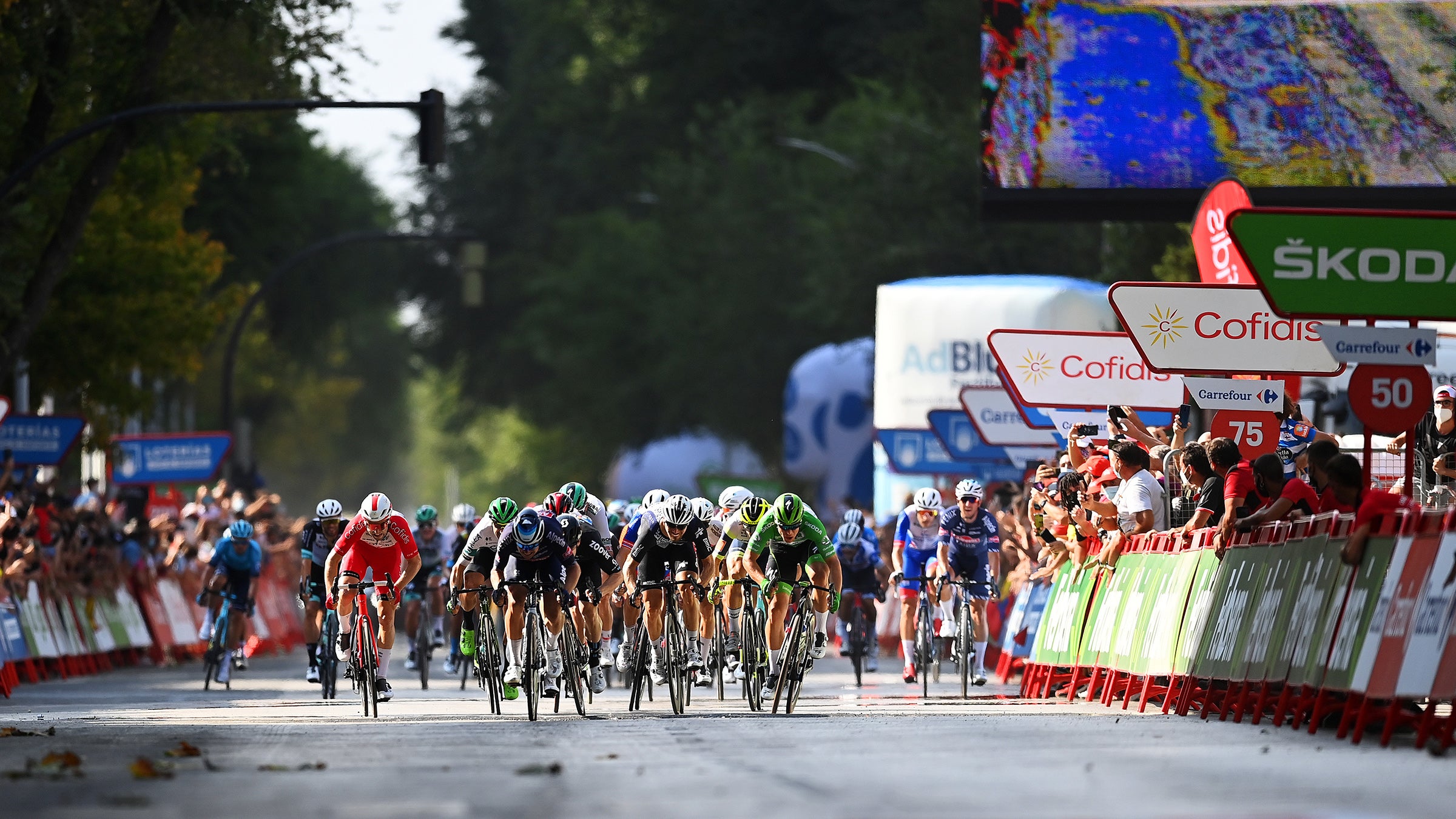 The chaotic finale of stage 5 of the 2021 Vuelta a España.