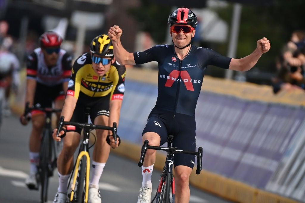 Tom Pidcock took his first pro road win at Brabantse Pijl