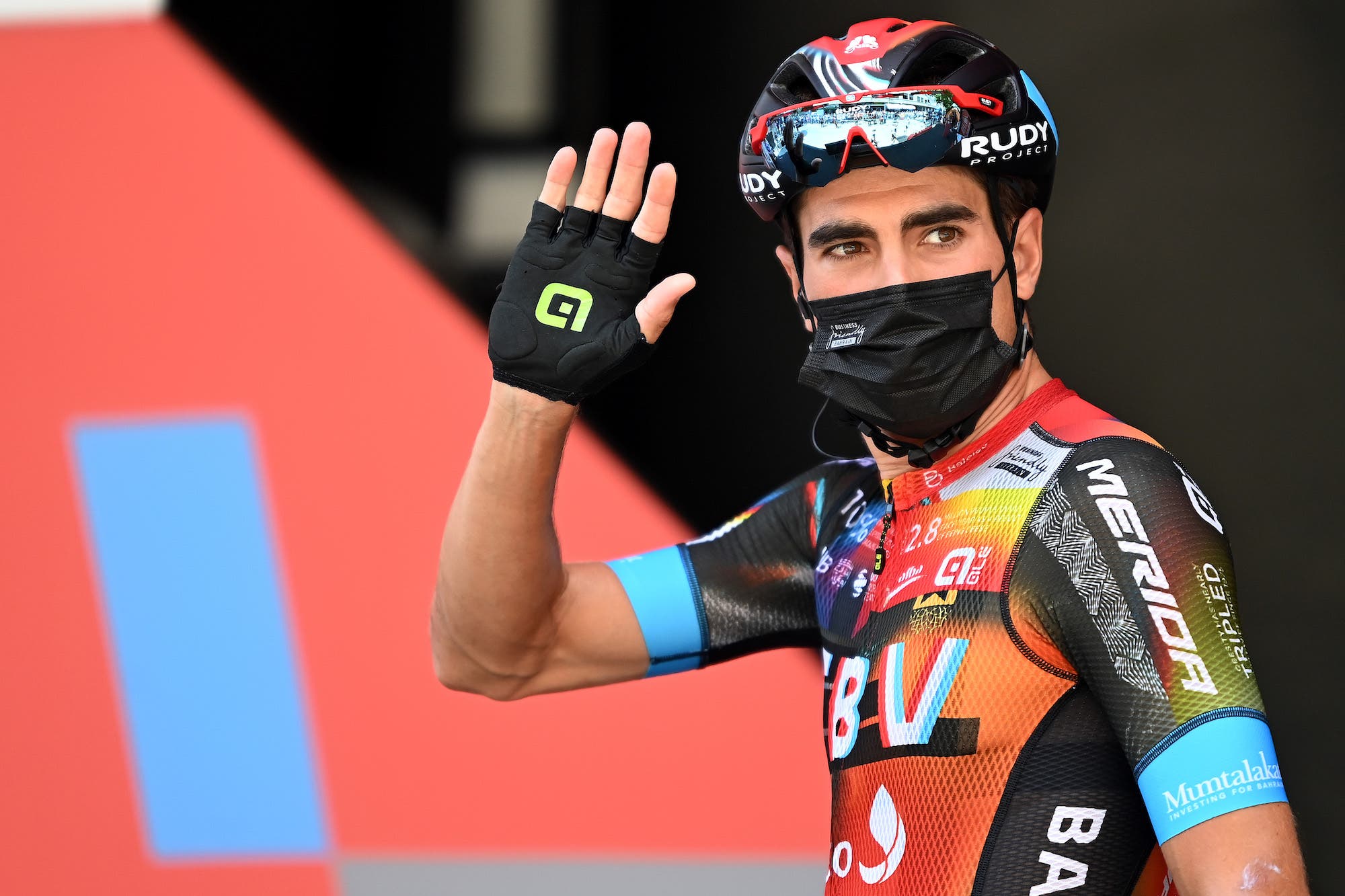 ALTO DE LA MONTAÑA DE CULLERA, SPAIN - AUGUST 19: Mikel Landa Meana of Spain and Team Bahrain Victorious prior to the 76th Tour of Spain 2021, Stage 6 a 158,3km stage from Requena to Alto de la Montaña de Cullera 184m / @lavuelta / #LaVuelta21 / on August 19, 2021 in Alto de la Montaña de Cullera, Spain. (Photo by Stuart Franklin/Getty Images)