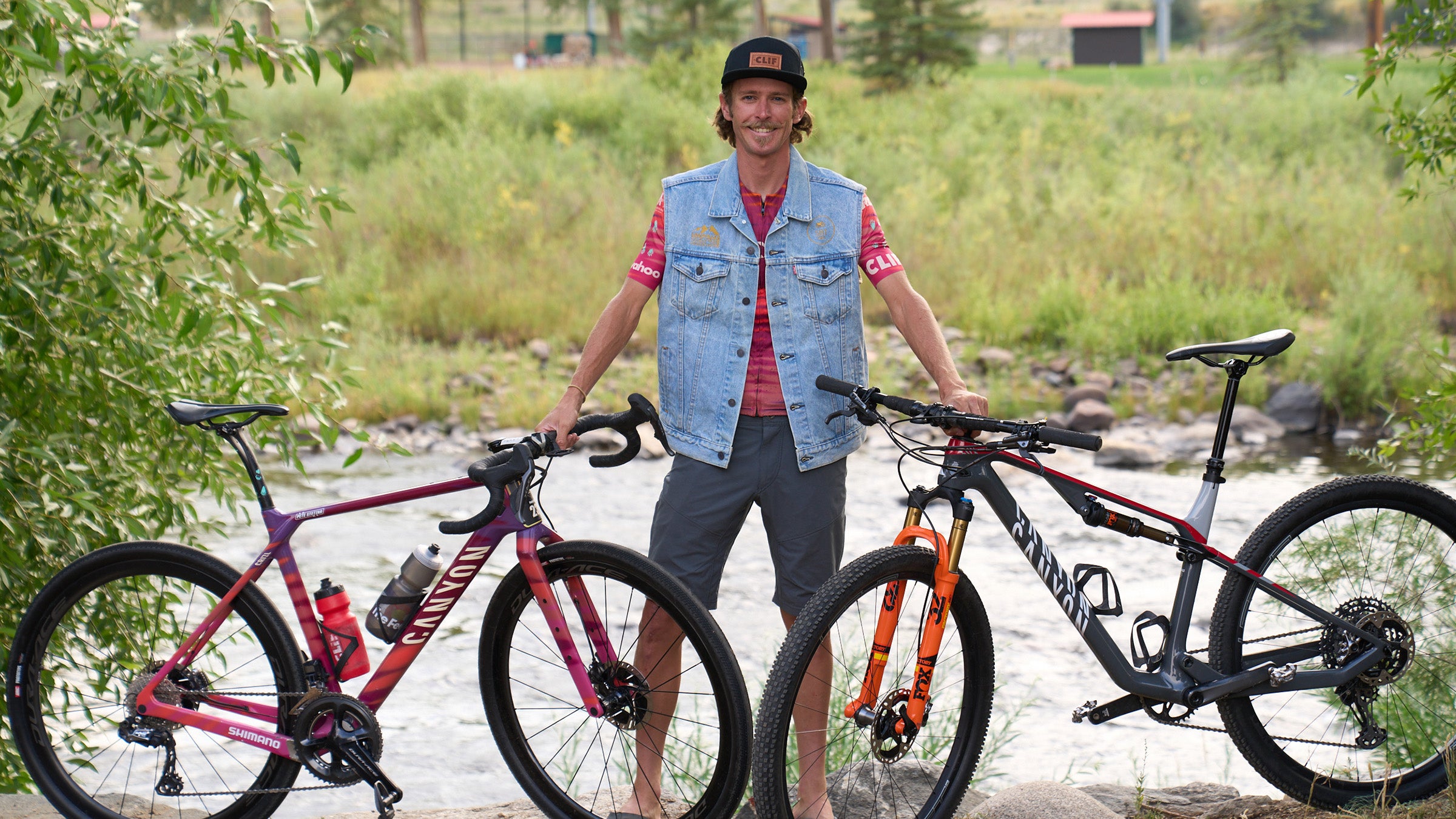 Pete Stetina with his bikes from the Leadboat two-day race.
