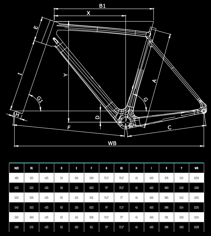 2022 Bianchi Impulso Pro geometry.