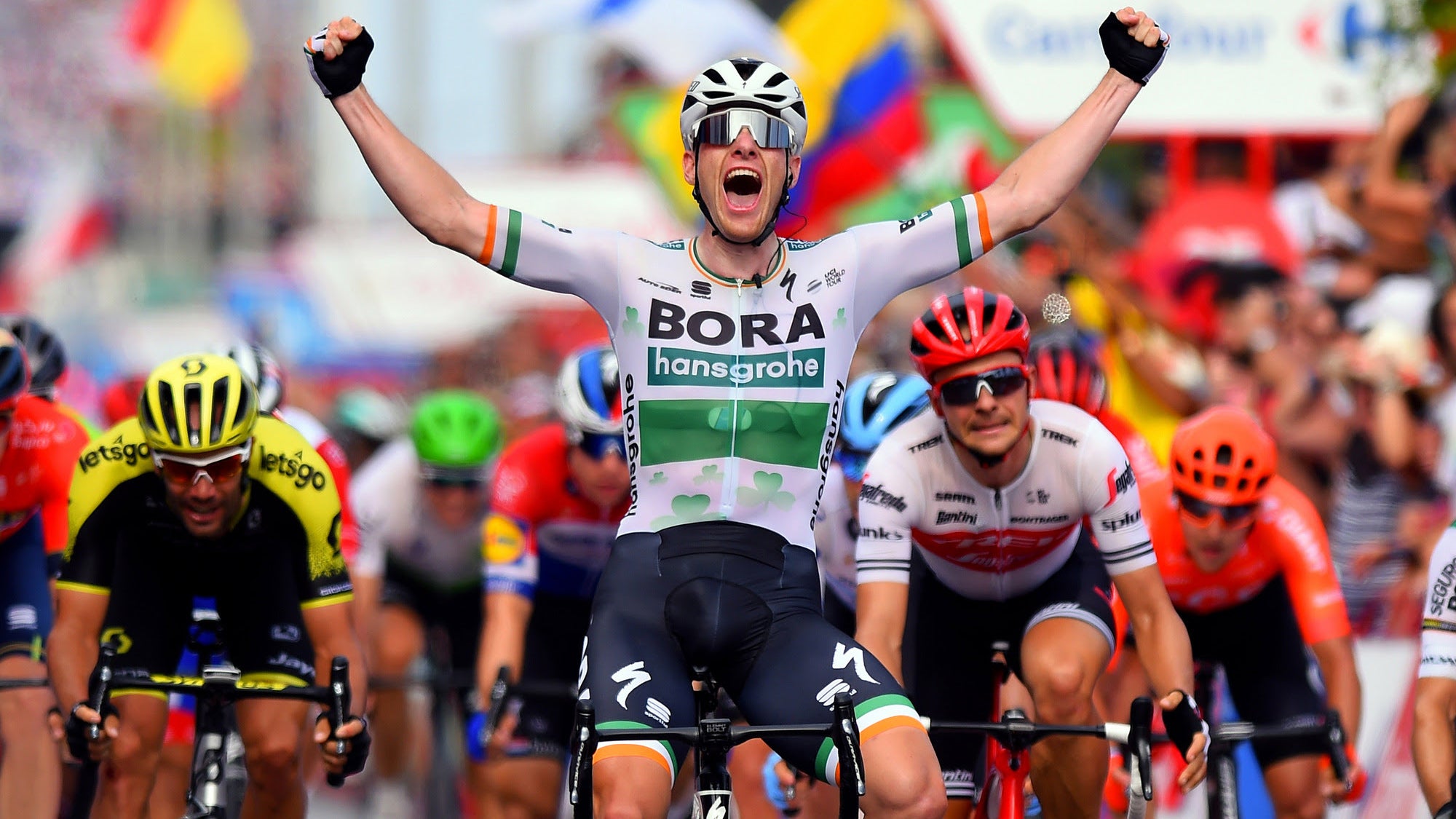 Sam Bennett won stage 3 of the 2019 Vuelta a España.