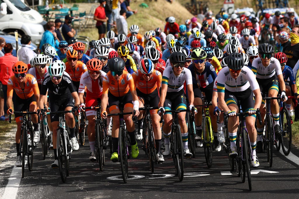 The peloton tackles the elite women's road race at the 2020 world championships