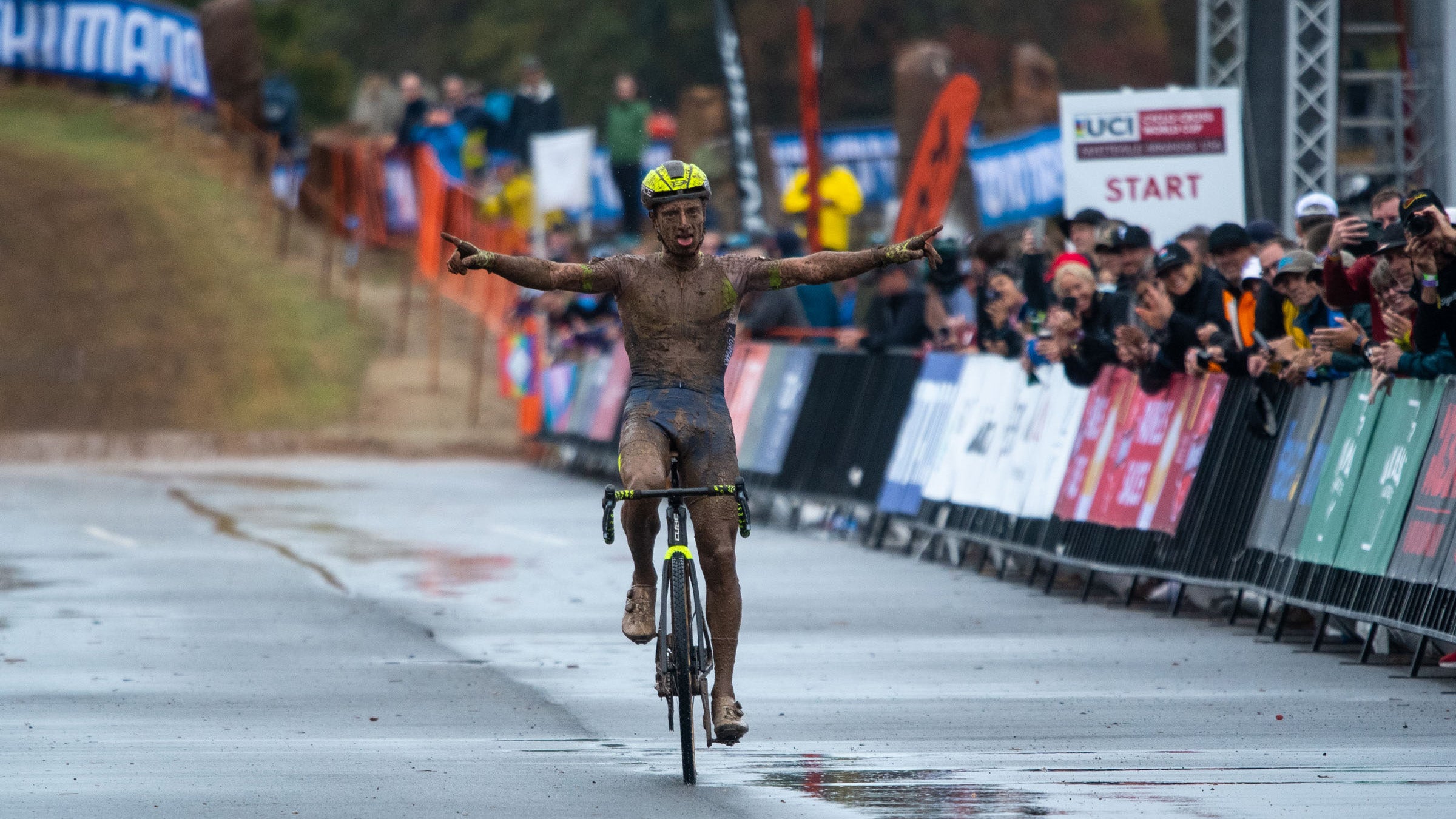 Quentin Hermans won the World Cup round in Fayetteville