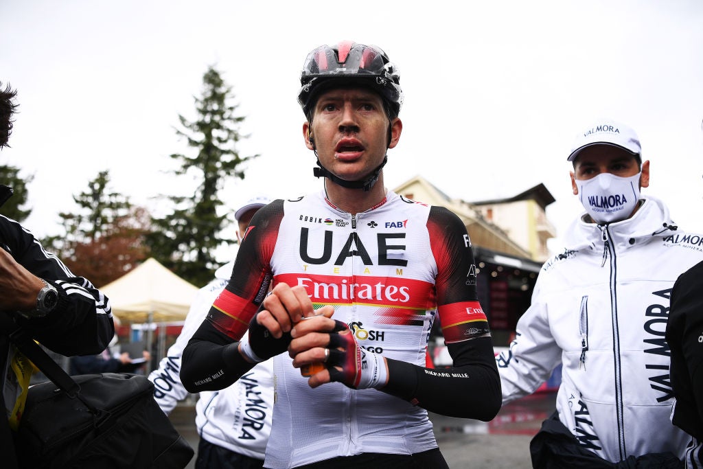 Dombrowski won stage 4 of the Giro from the break