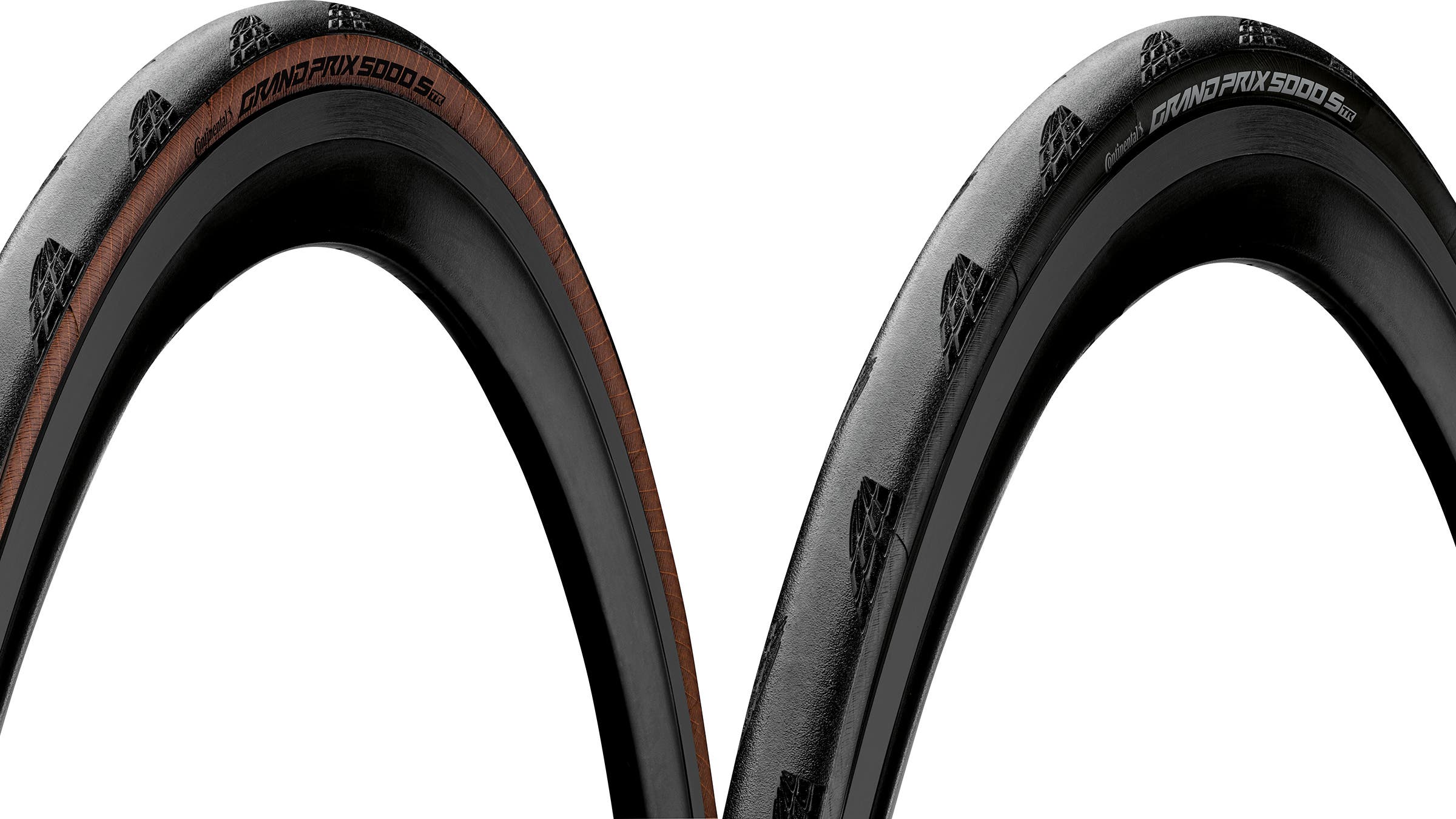 The updated Continental Grand Prix 5000s TR is available with either black or tan sidewalls.