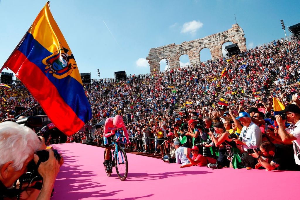 Richard Carapaz won the 2019 Giro d'Italia in Verona