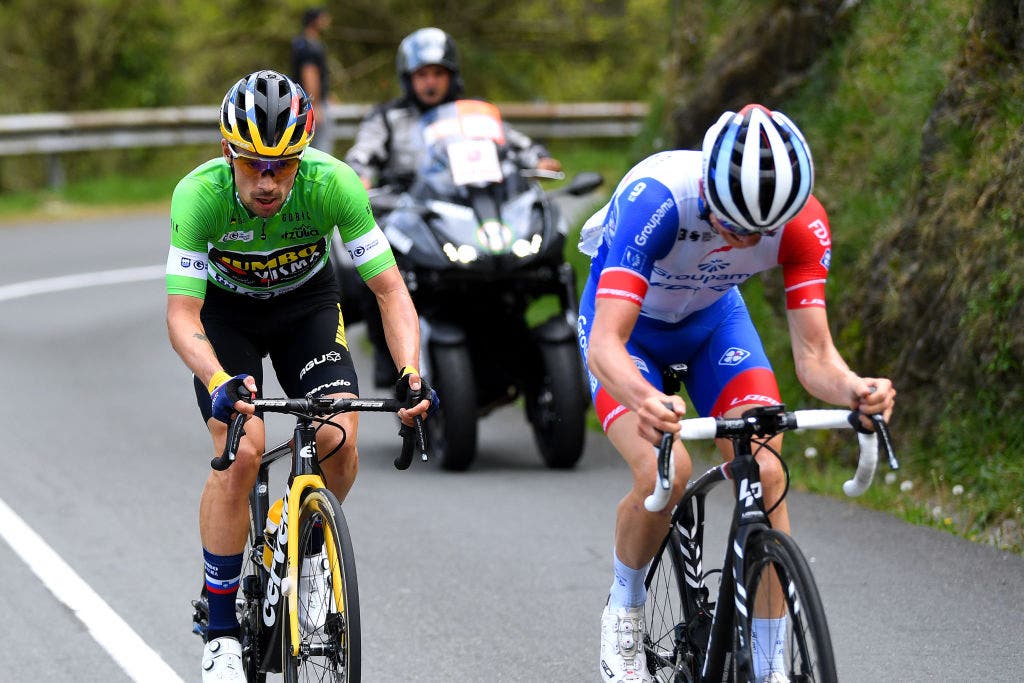 Primoz Roglic teamed up with David Gaudu on the final Itzulia Basque Country stage