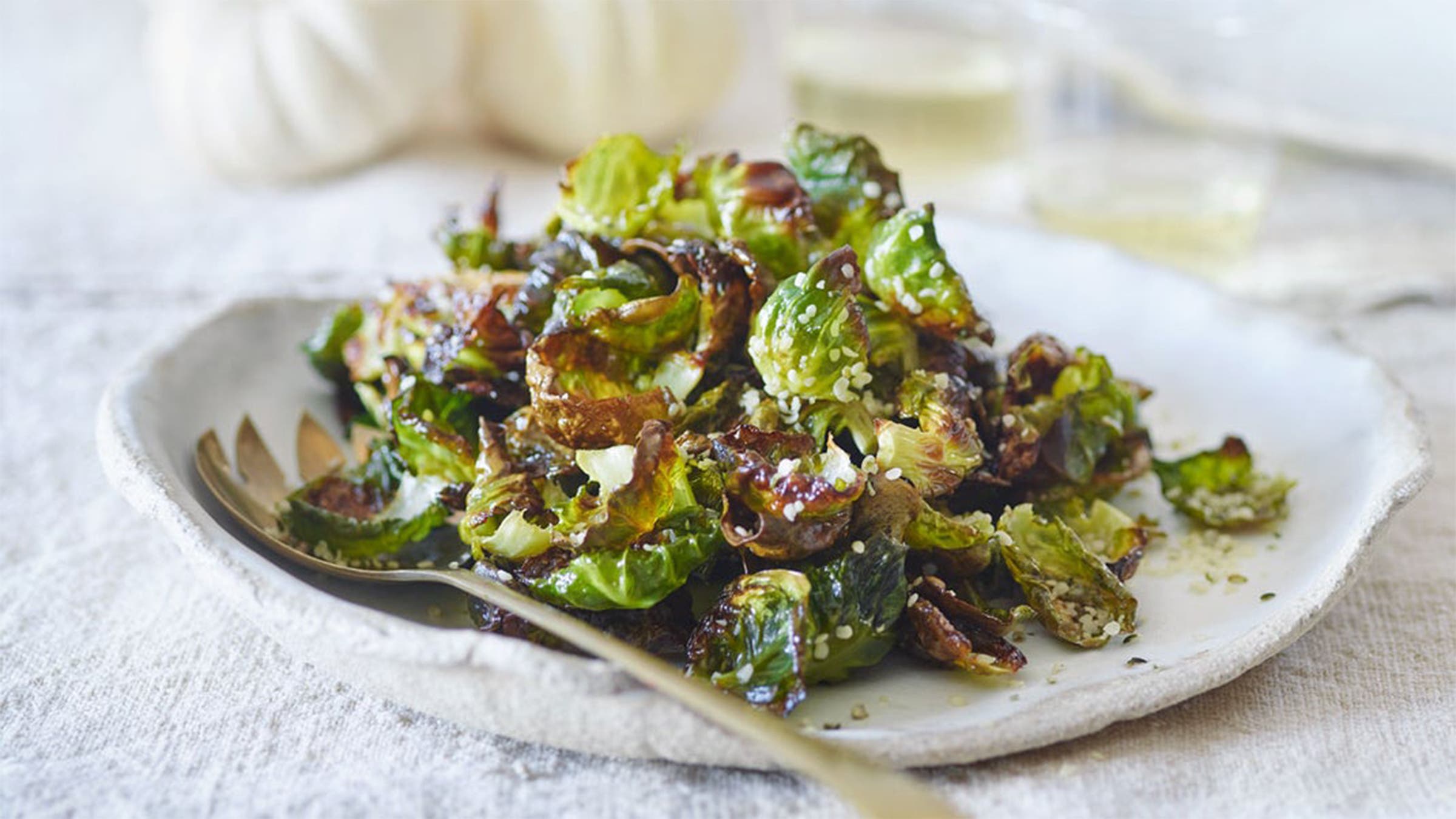 Crispy Brussels sprouts leaves