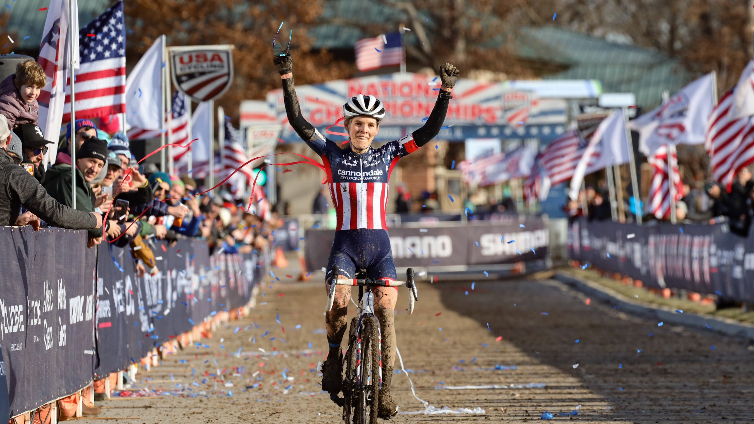 Clara Honsinger won the 2021 USAC national cyclocross championship.