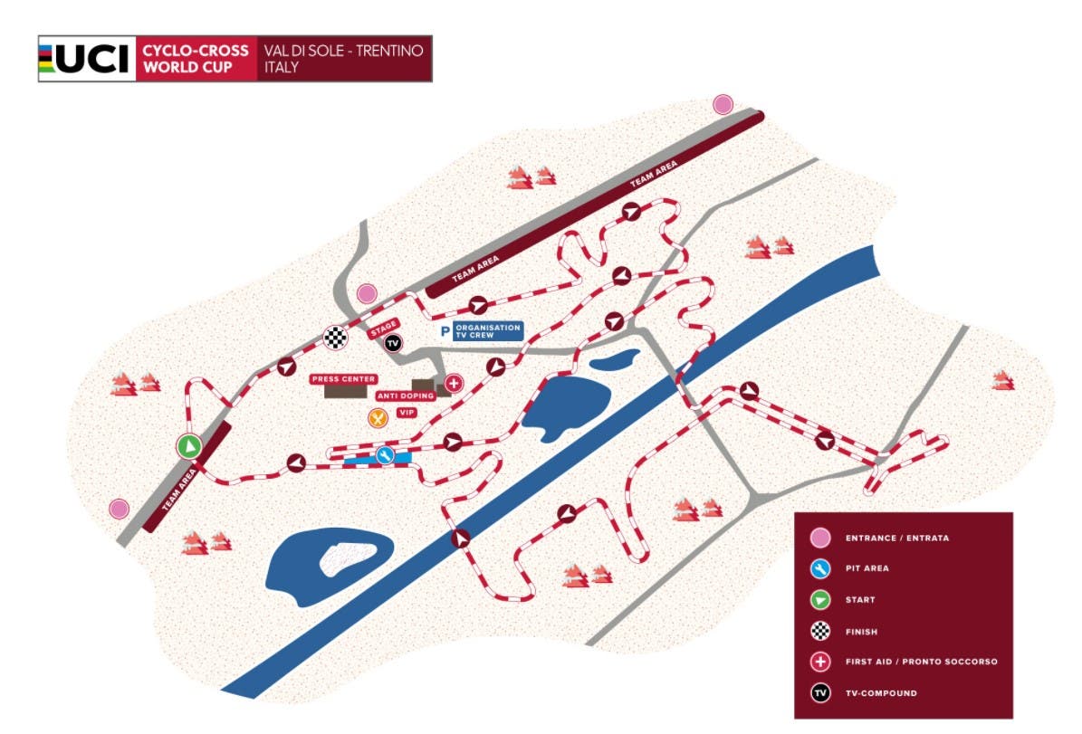 The planned route for the Val di Sole race