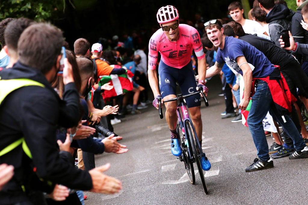 Nielson Powless on his way to win San Sebastian