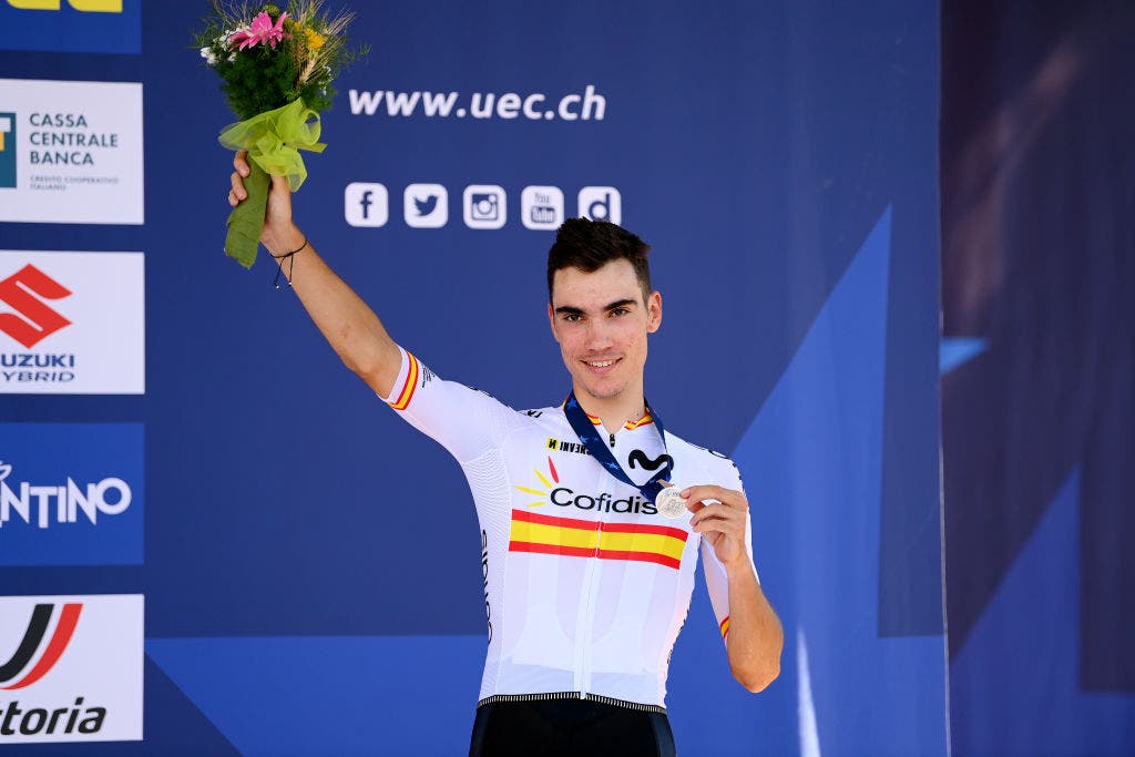 Juan Ayuso took bronze in the U23 road race at the European Championships in 2021