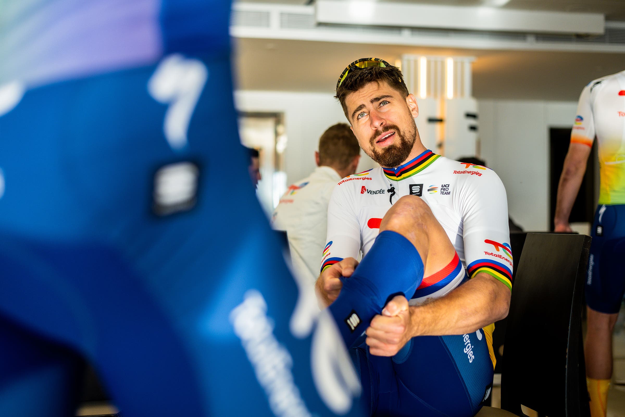 Peter Sagan at a January training camp with Team TotalEnergies.