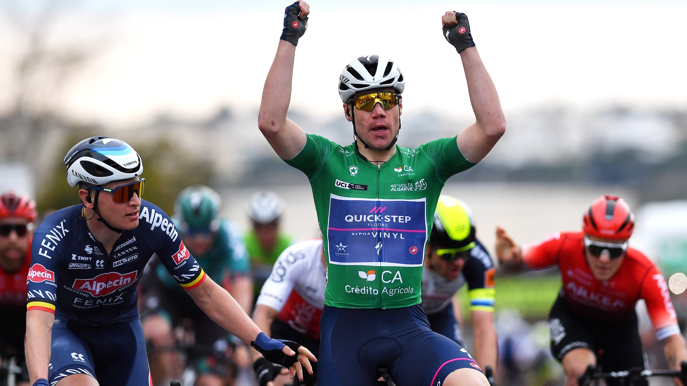 Fabio Jakobsen won stage 3 of the 2022 Volta ao Algarve.