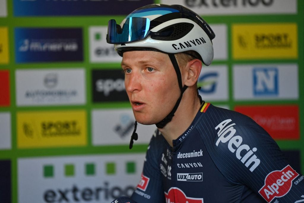 Tim Merlier after winning Brugge-De Panne