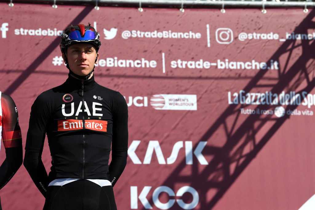 Tadej Pogačar is one of the favorites for Strade Bianche.